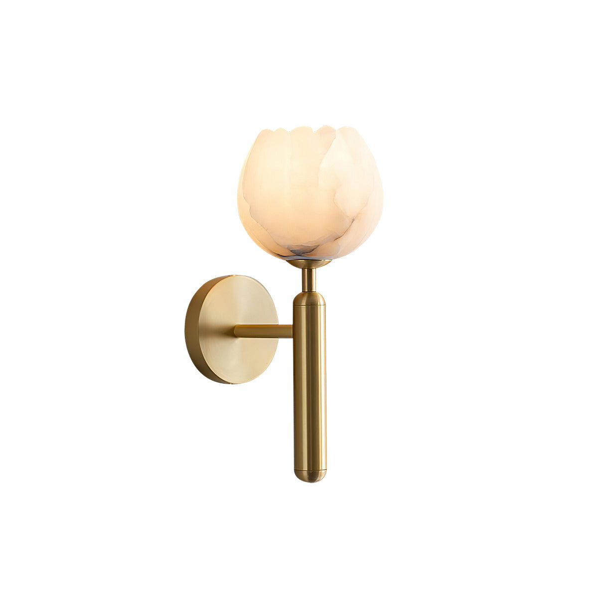 Orlaeila Modern Minimalist Brass Alabaster Wall Lamp - Letslighting