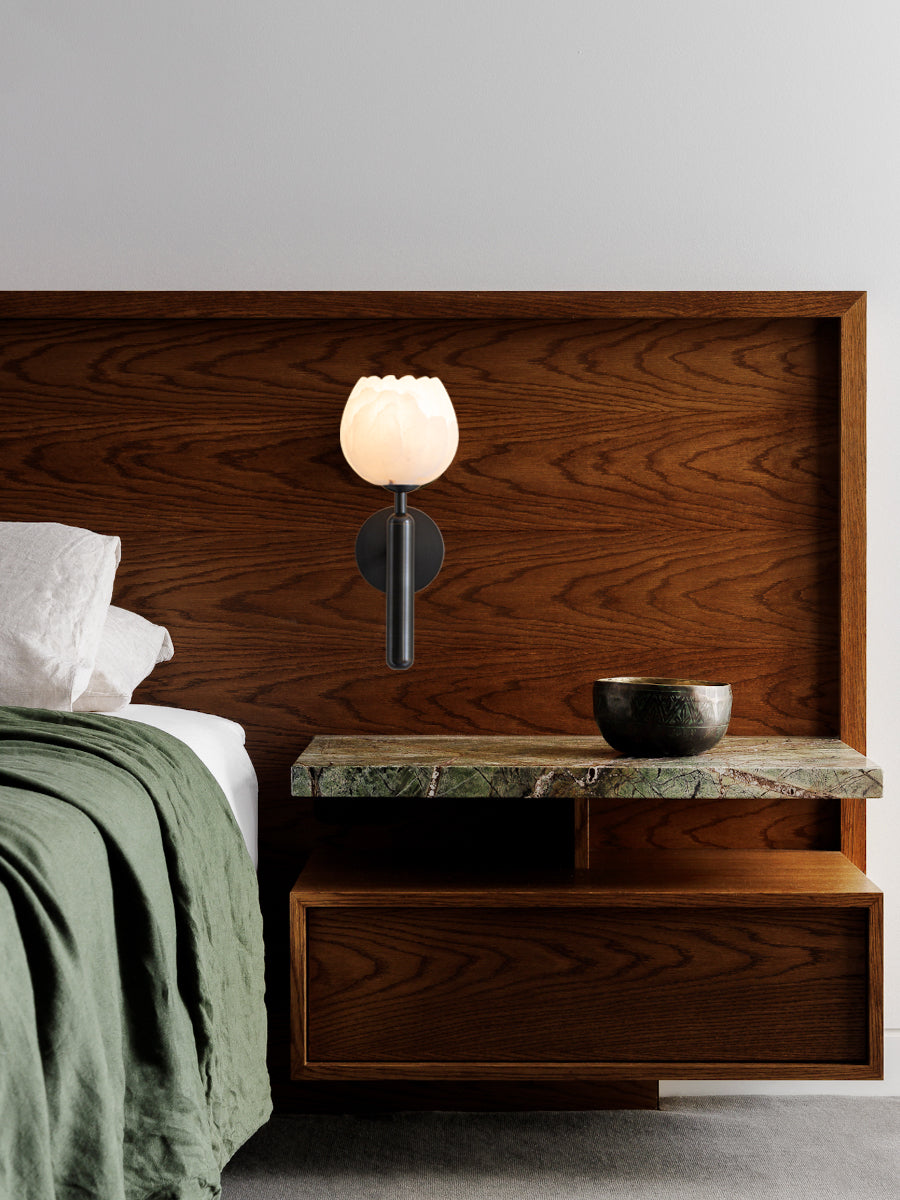 Orlaeila Modern Minimalist Brass Alabaster Wall Lamp - Letslighting