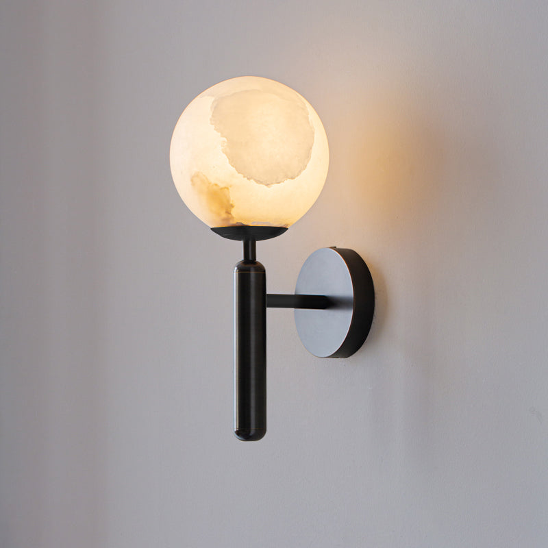 Orlaeila Modern Minimalist Brass Alabaster Wall Lamp - Letslighting