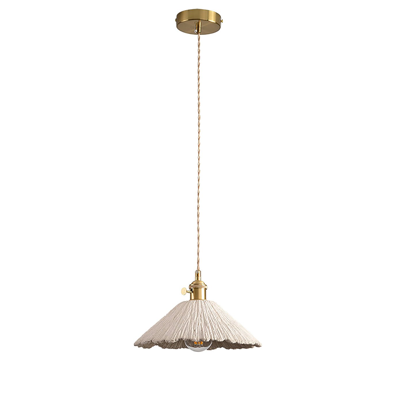 Microcement Pendelleuchte Verstellbarer Stoffschirm-Letslighting