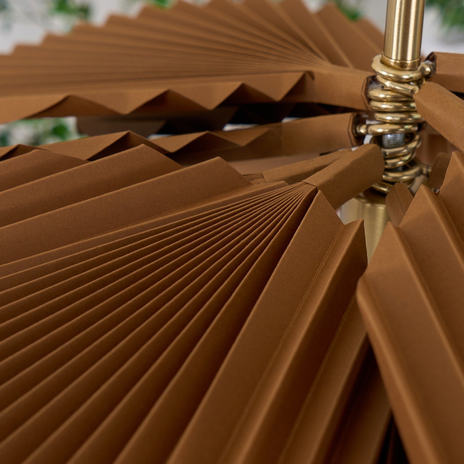 Pendant Light with Pleated Kraft Paper Petal Shade - Letslighting