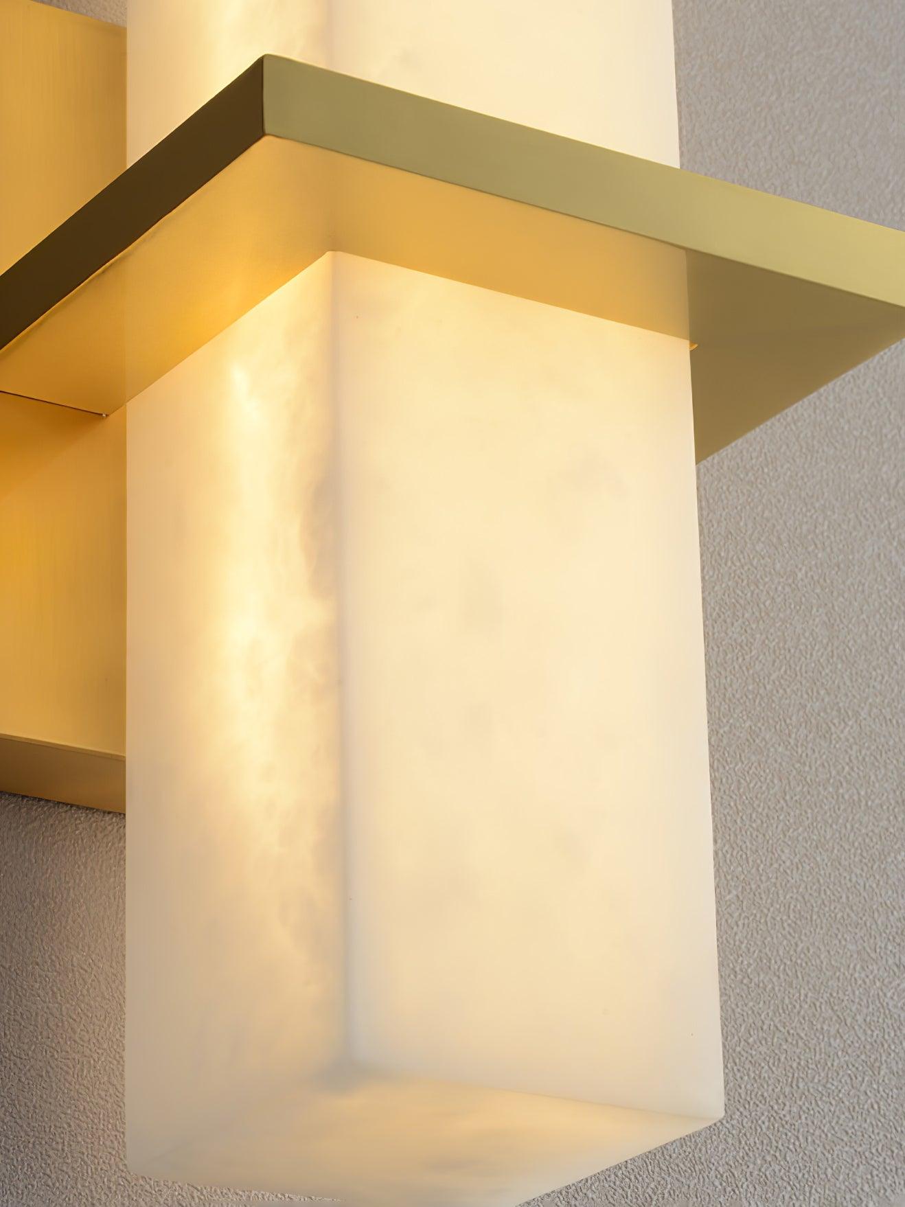 Luste Alabaster Wall Sconce Brass Band Shape - Neutralighting