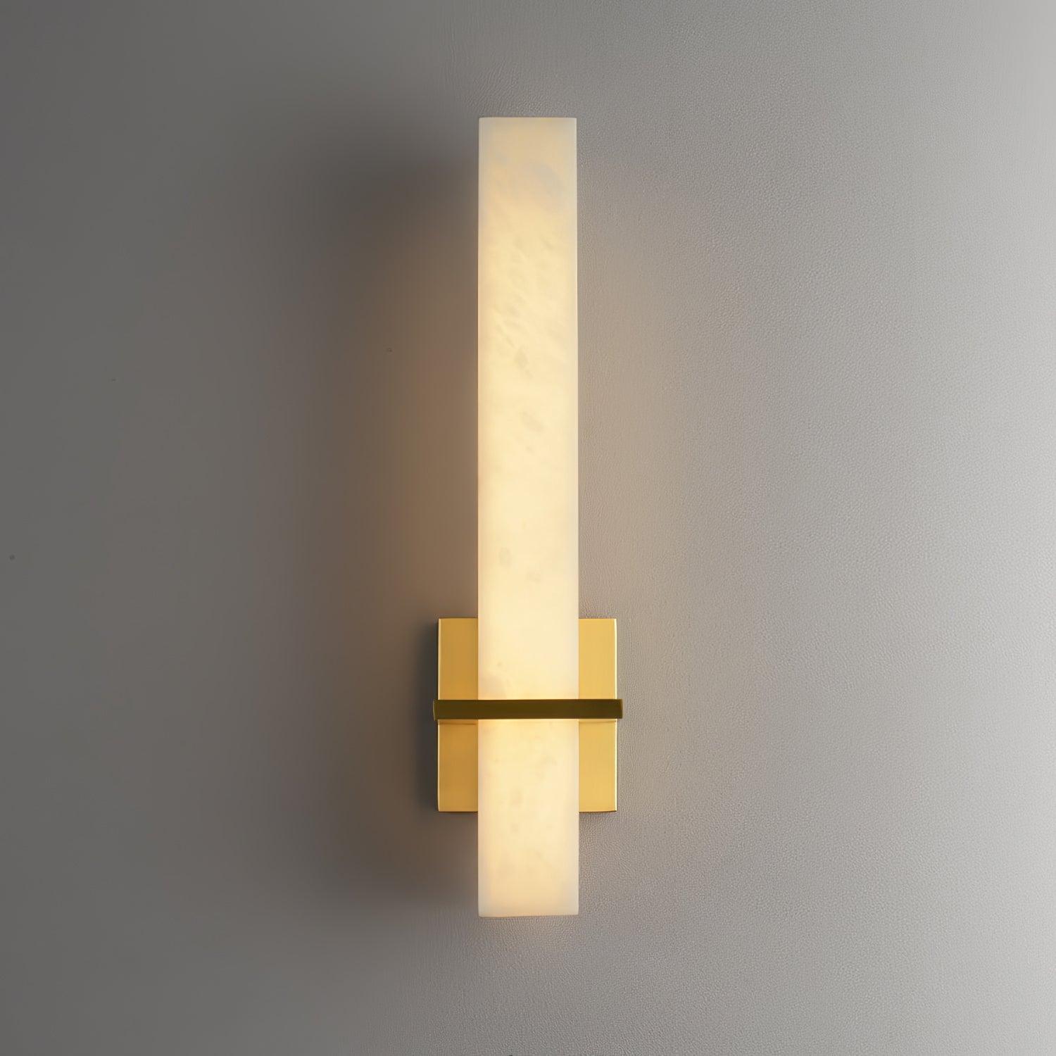 Luste Alabaster Wall Sconce Brass Band Shape - Neutralighting