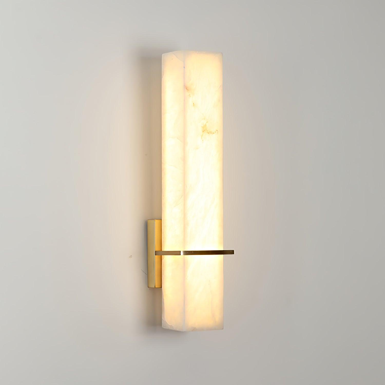 Luste Alabaster Wall Sconce Brass Band Shape - Neutralighting