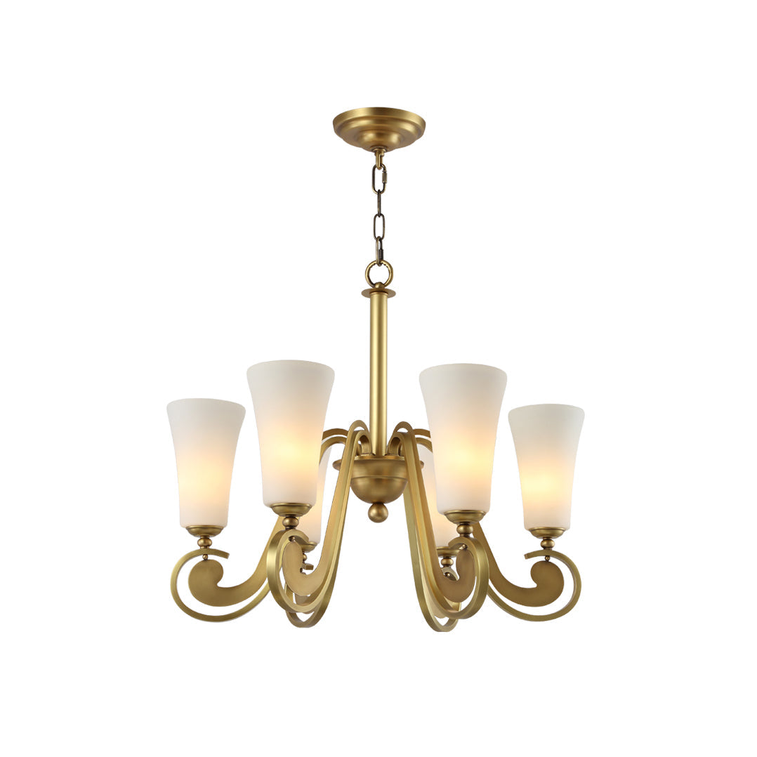 Ilsolen Messing Glas Postmodern Luxus Kronleuchter-Letslighting