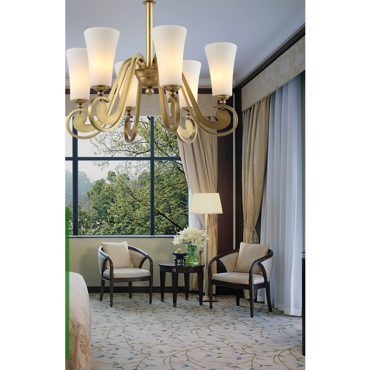 Ilsolen Messing Glas Postmodern Luxus Kronleuchter-Letslighting
