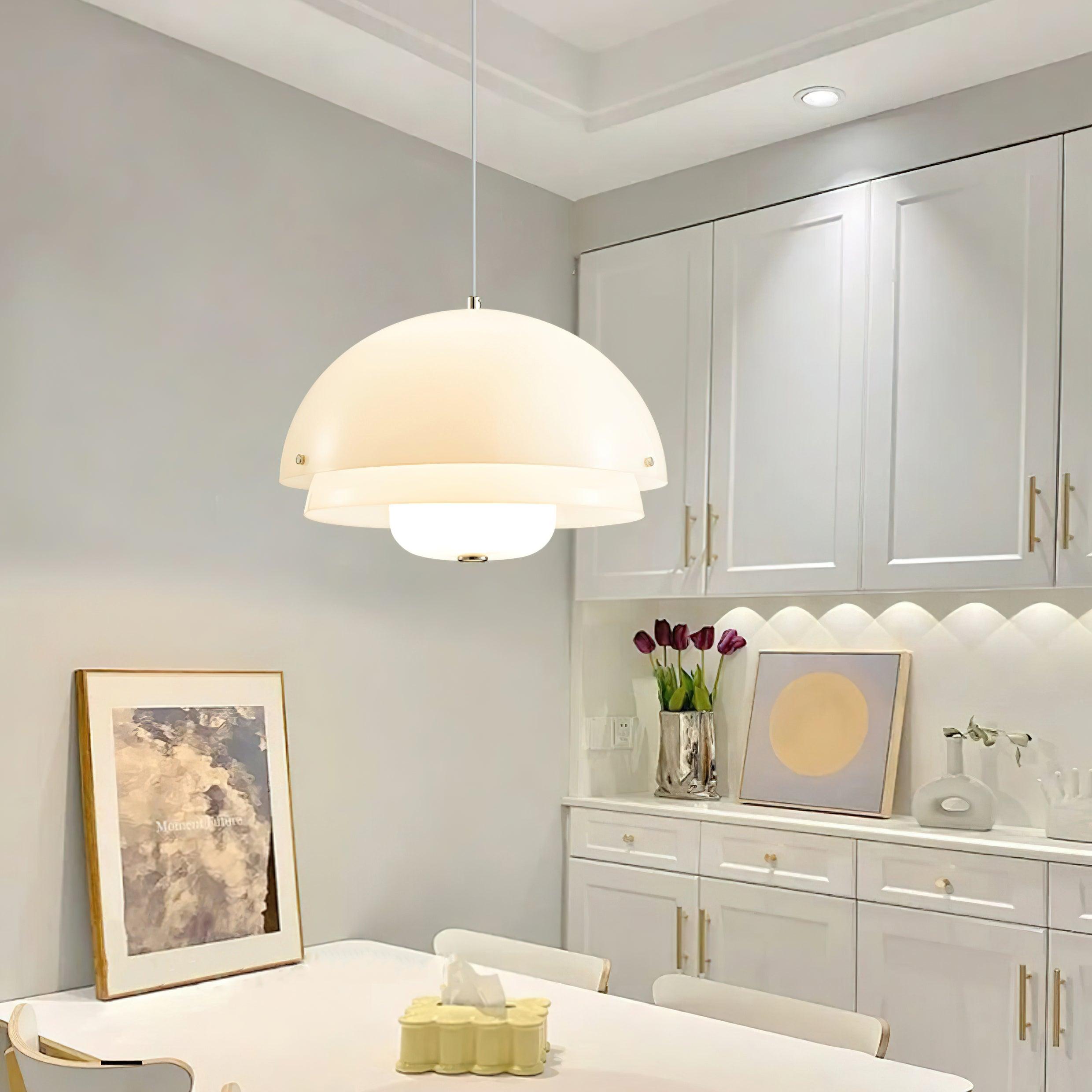 Cuthean Einzigartige Milchweiß-Glas-Anhängerlampe-Letslighting
