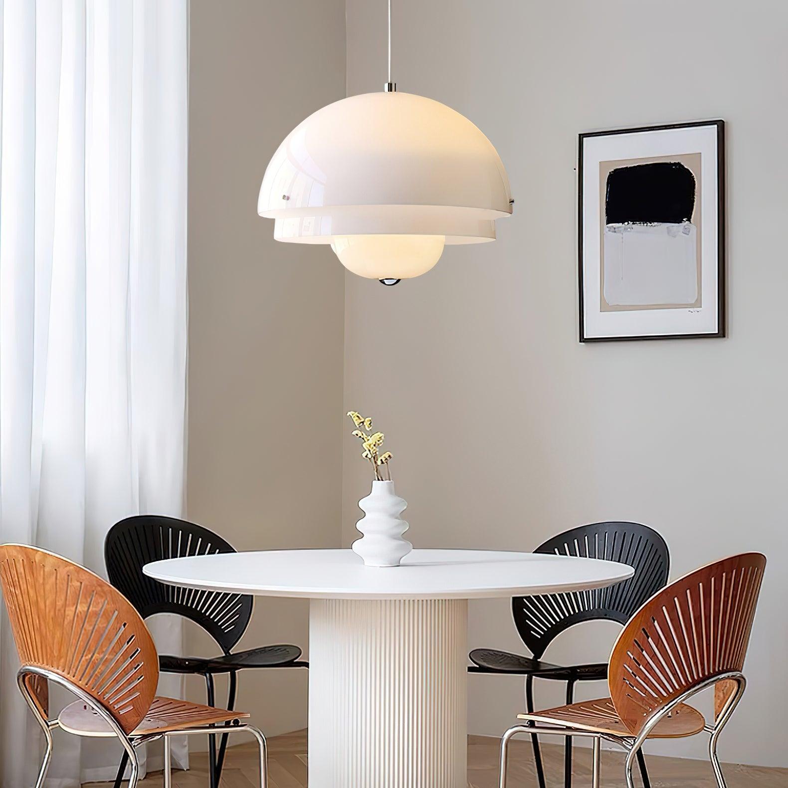 Cuthean Einzigartige Milchweiß-Glas-Anhängerlampe-Letslighting