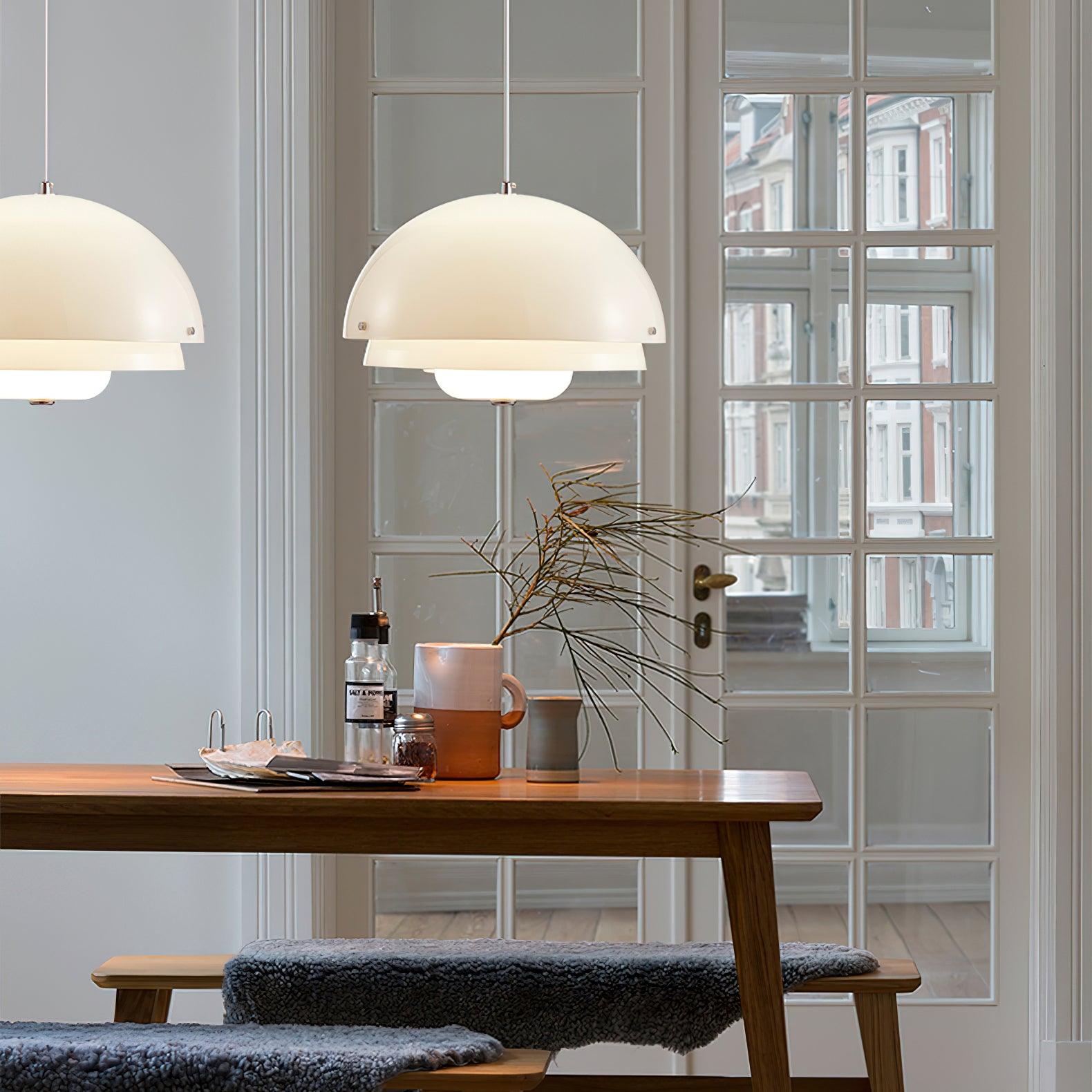 Cuthean Einzigartige Milchweiß-Glas-Anhängerlampe-Letslighting