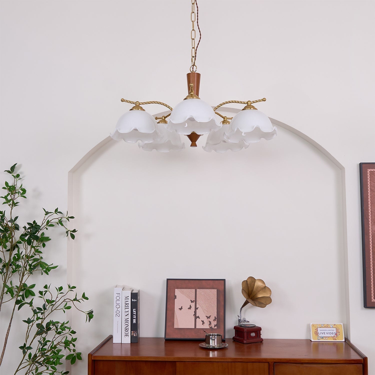 Daisy Eleganter Vintage-Glas-Kronleuchter-Letslighting