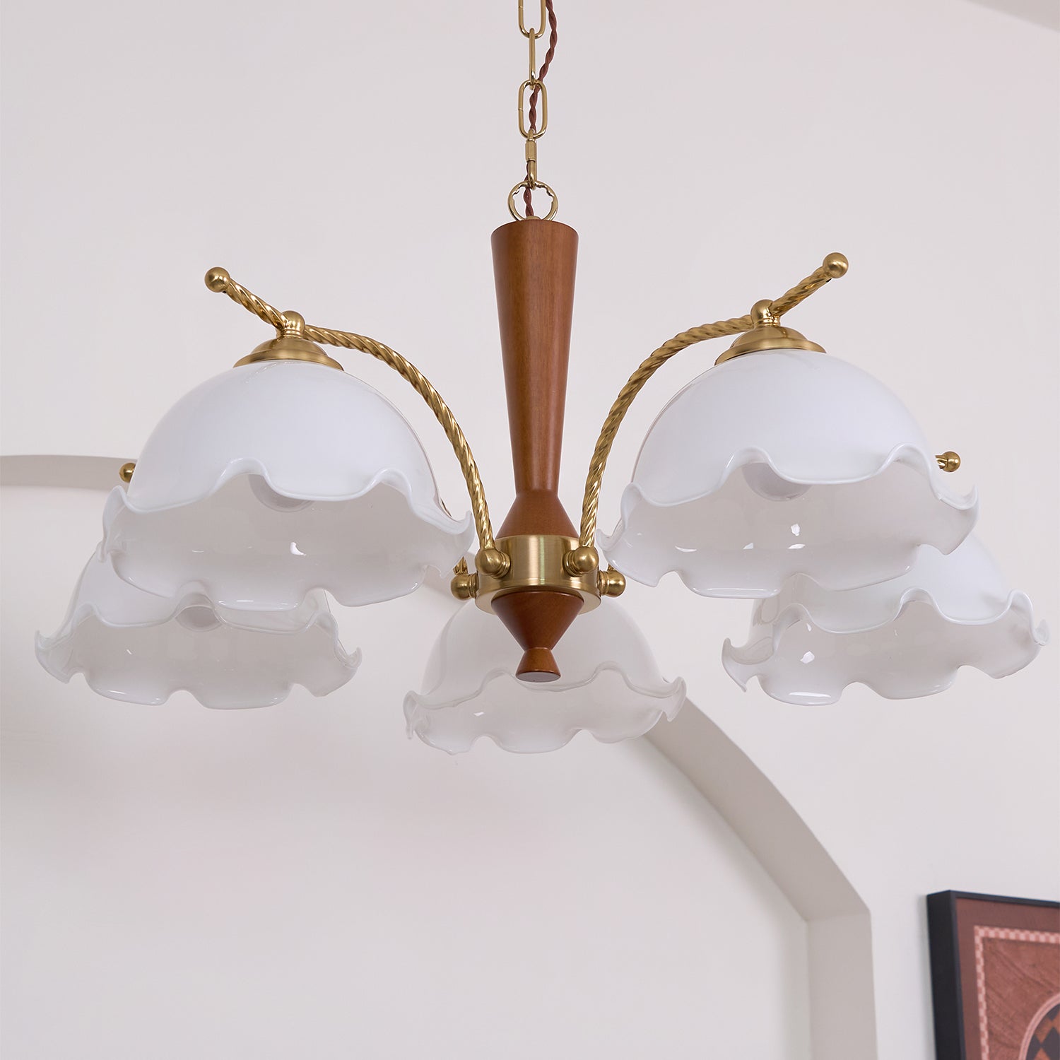 Daisy Eleganter Vintage-Glas-Kronleuchter-Letslighting
