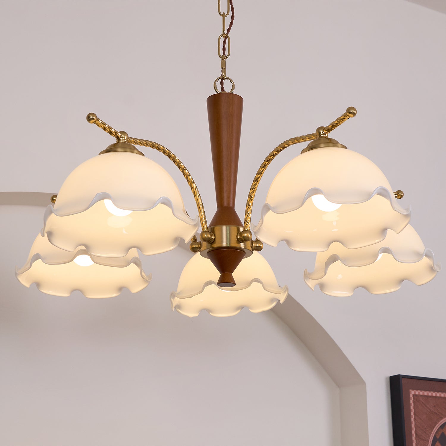 Daisy Eleganter Vintage-Glas-Kronleuchter-Letslighting