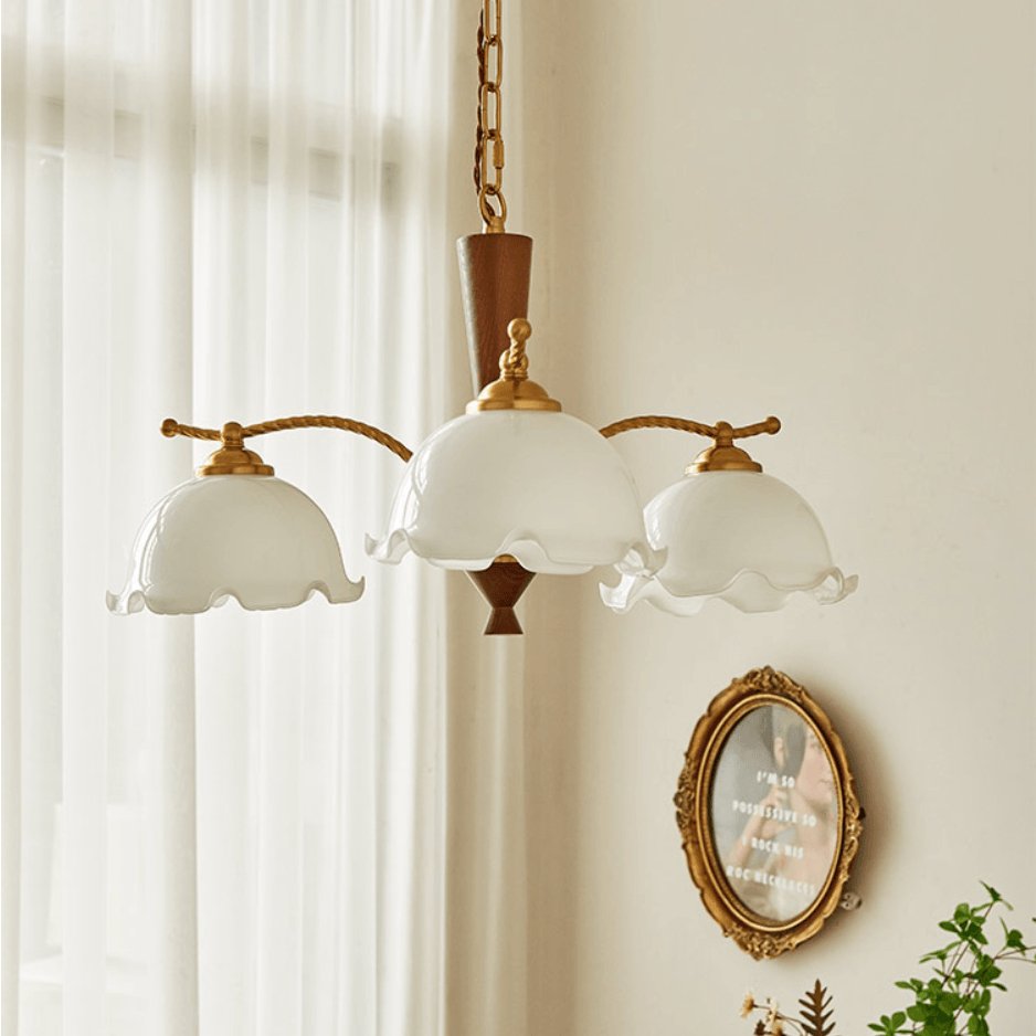 Daisy Eleganter Vintage-Glas-Kronleuchter-Letslighting