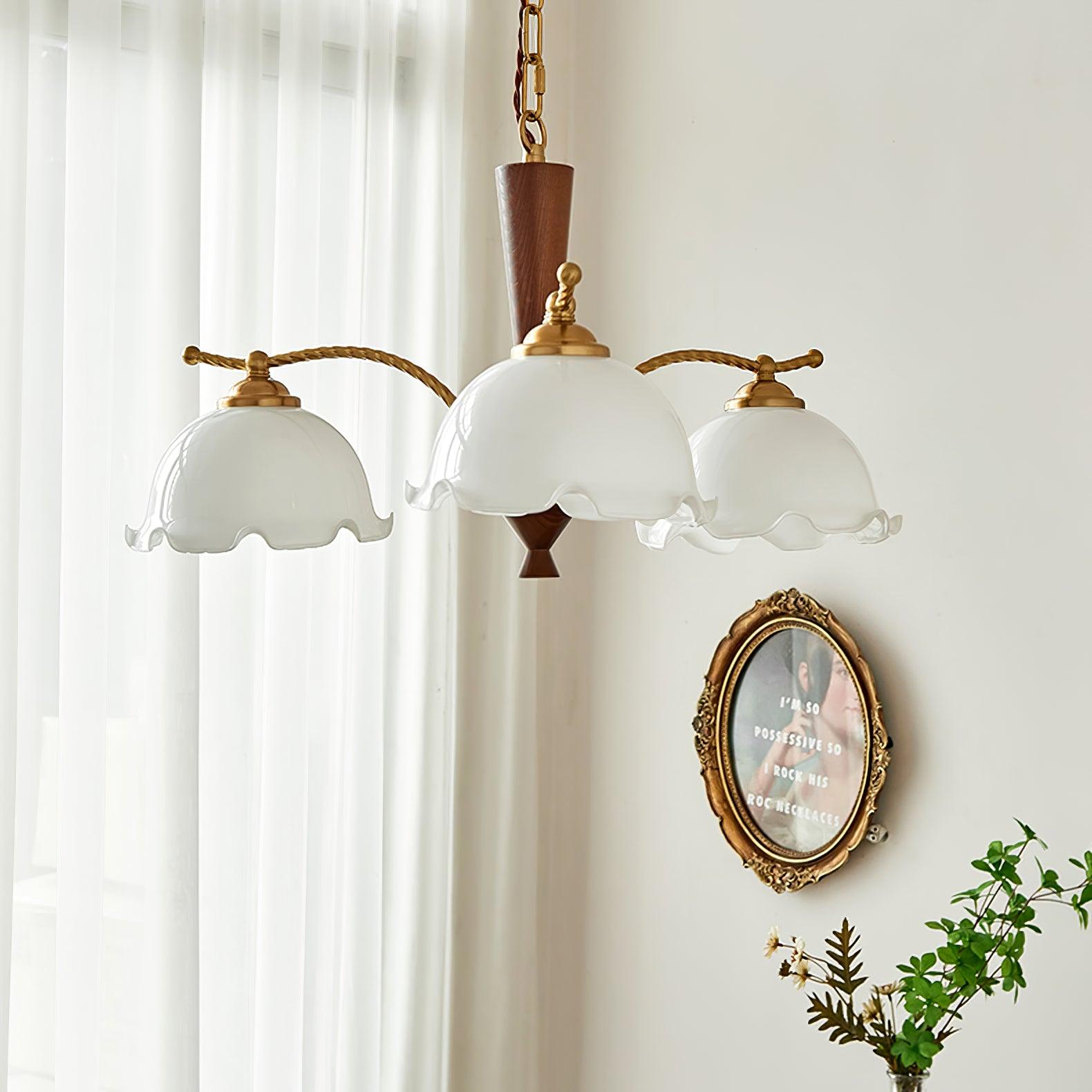 Daisy Eleganter Vintage-Glas-Kronleuchter-Letslighting