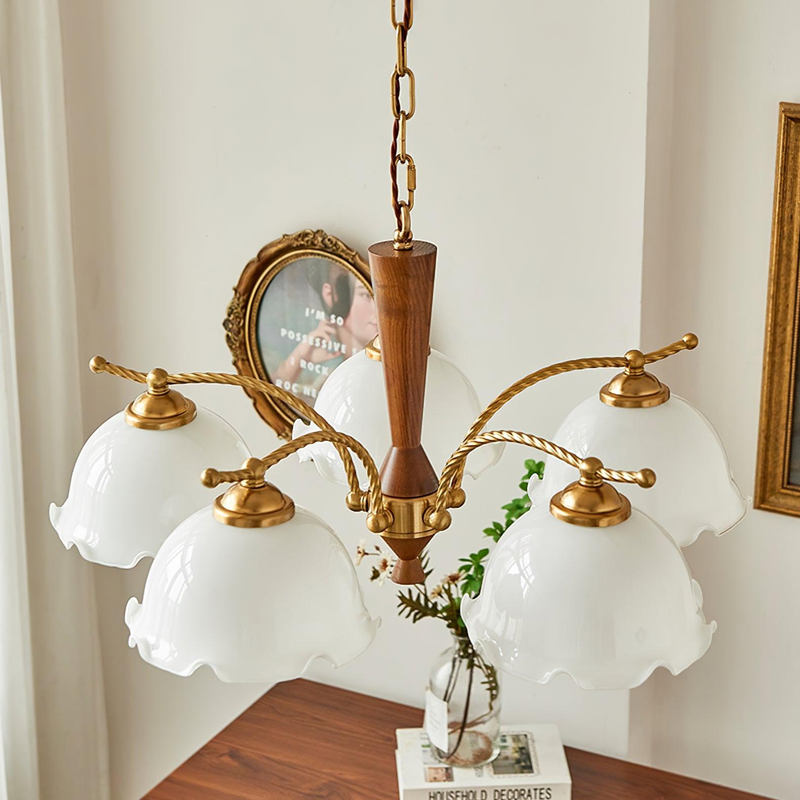 Daisy Eleganter Vintage-Glas-Kronleuchter-Letslighting