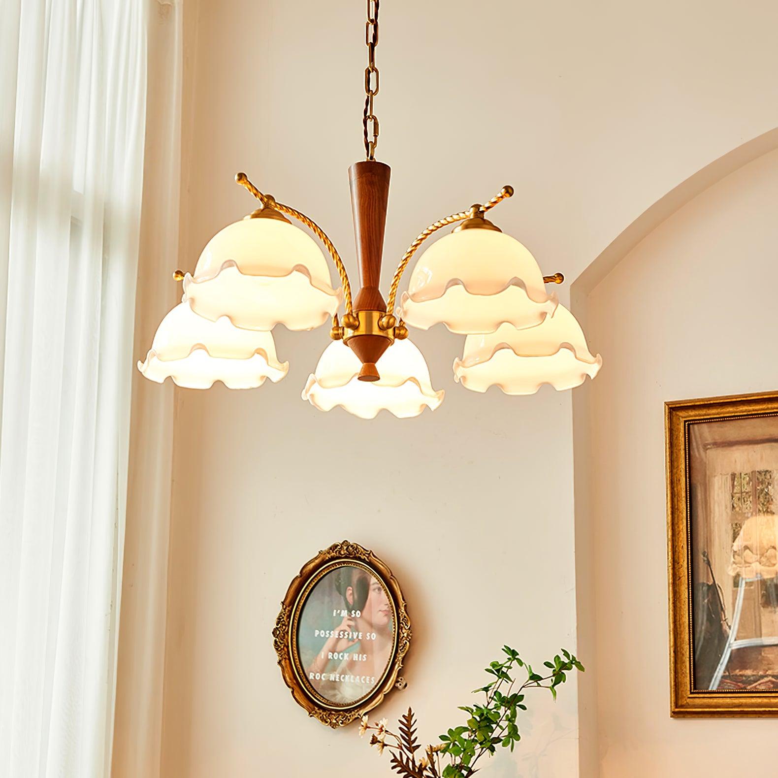 Daisy Eleganter Vintage-Glas-Kronleuchter-Letslighting