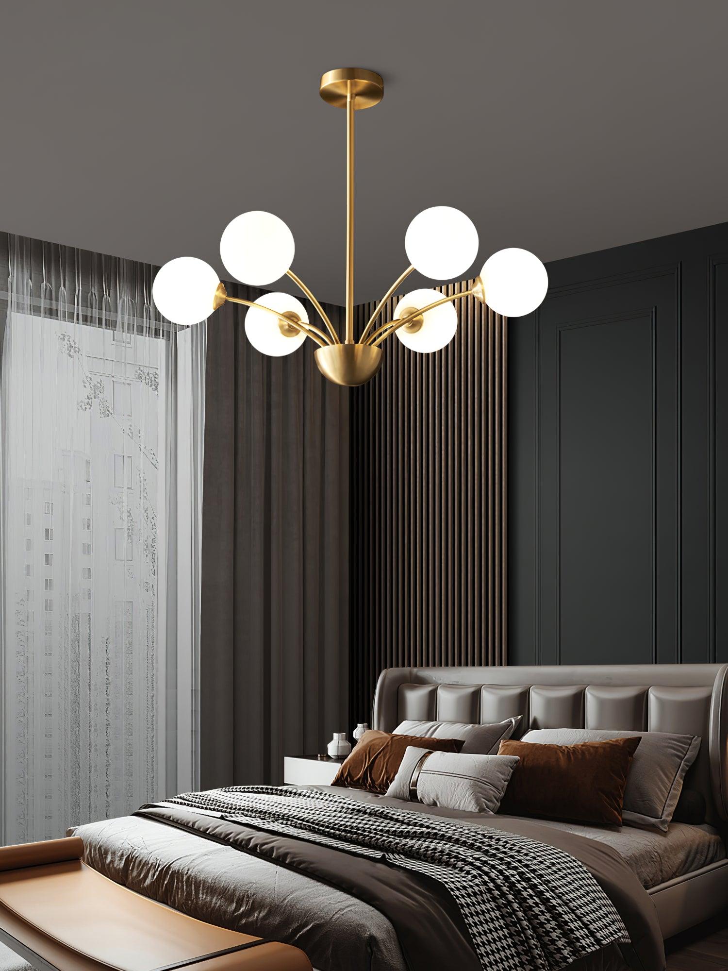 Lustra Eleganter Kronleuchter Gebogene Arme Messing-Letslighting