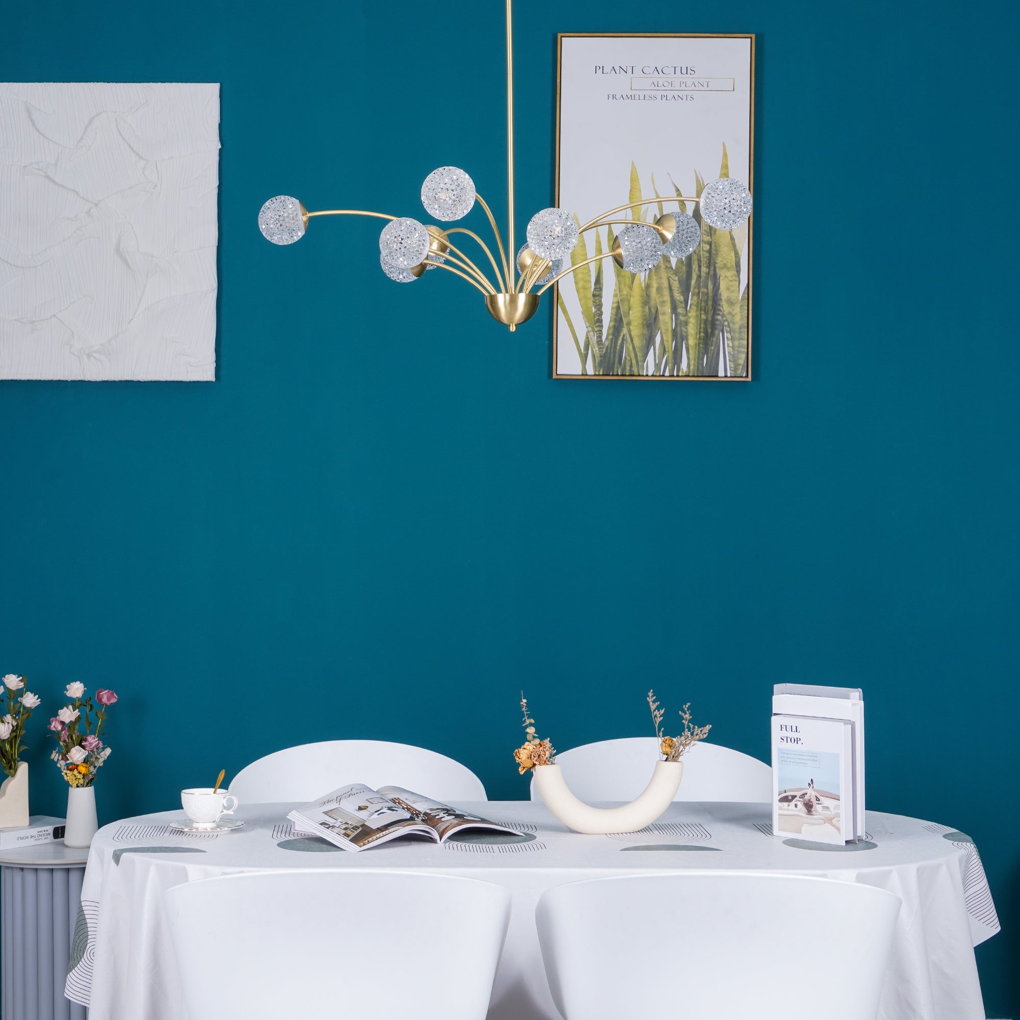 Lustra Eleganter Kronleuchter Gebogene Arme Messing-Letslighting
