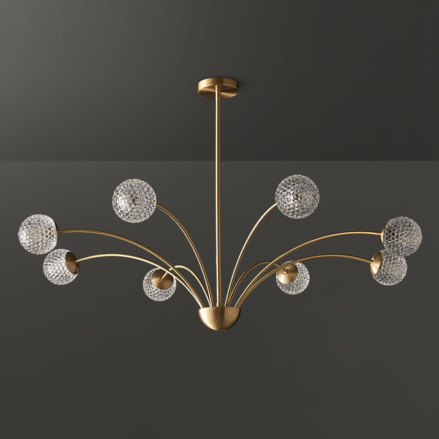 Lustra Eleganter Kronleuchter Gebogene Arme Messing-Letslighting