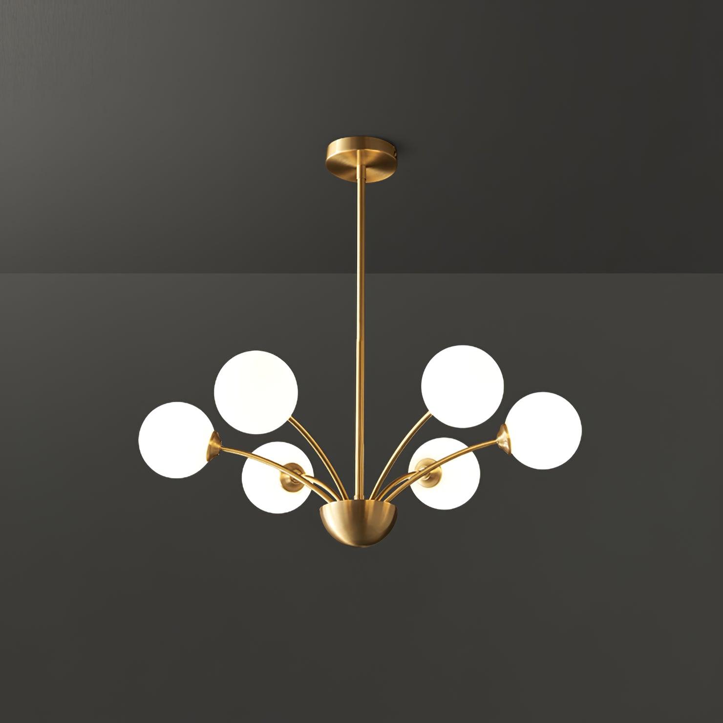 Lustra Eleganter Kronleuchter Gebogene Arme Messing-Letslighting