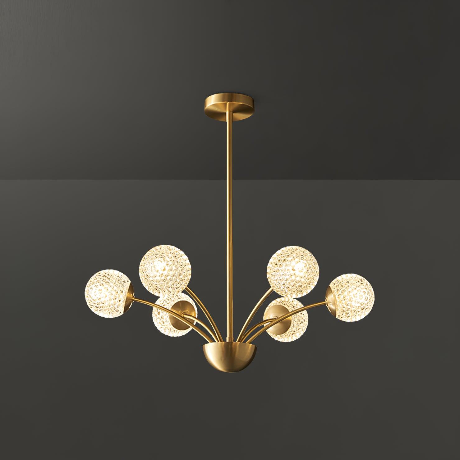 Lustra Eleganter Kronleuchter Gebogene Arme Messing-Letslighting