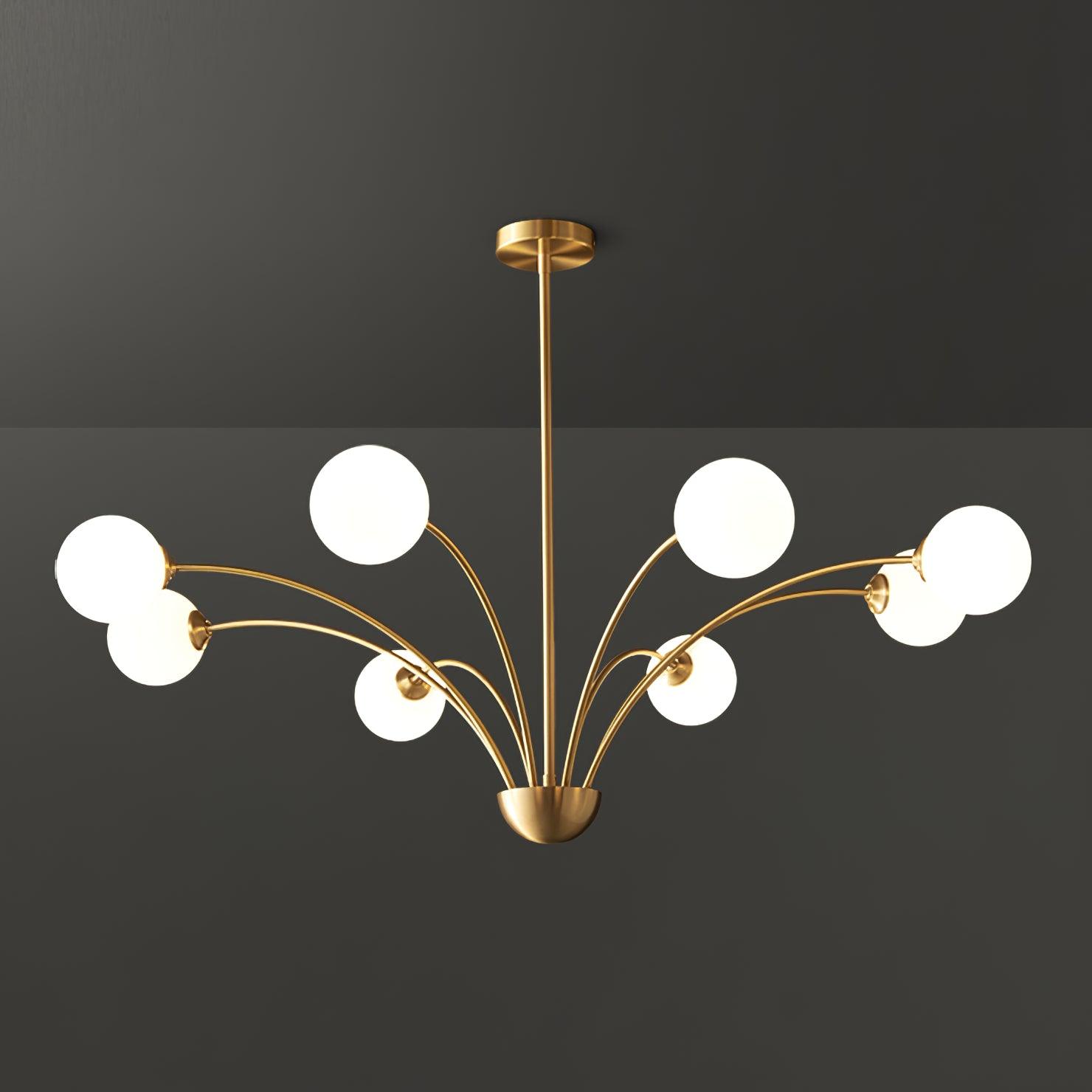 Lustra Eleganter Kronleuchter Gebogene Arme Messing-Letslighting