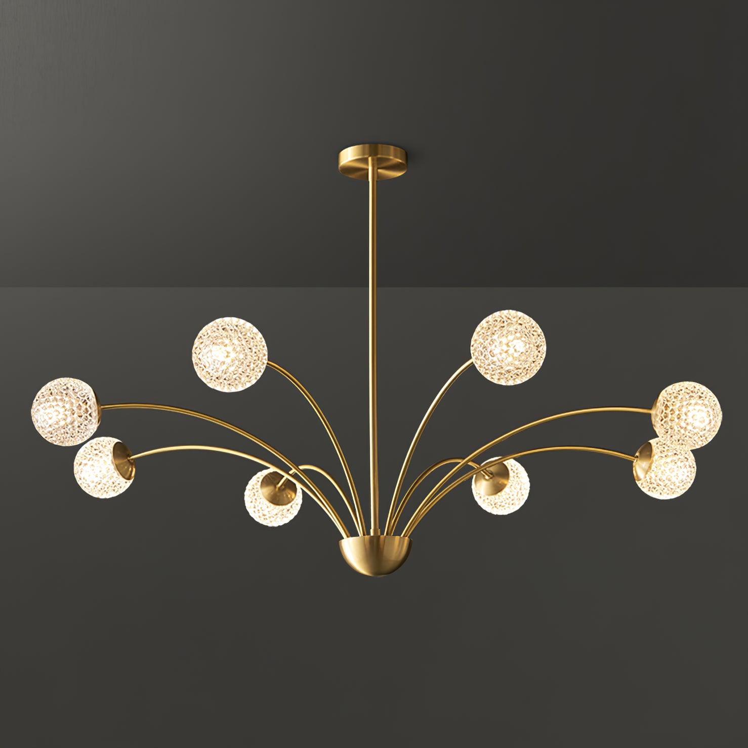 Lustra Eleganter Kronleuchter Gebogene Arme Messing-Letslighting