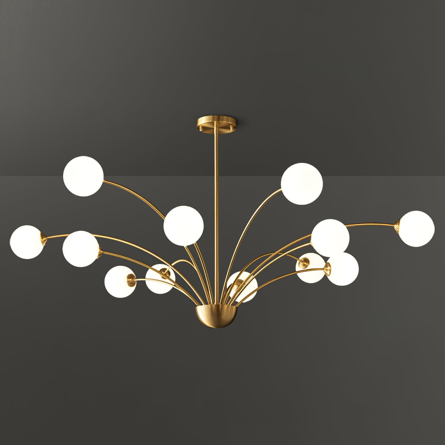 Lustra Eleganter Kronleuchter Gebogene Arme Messing-Letslighting