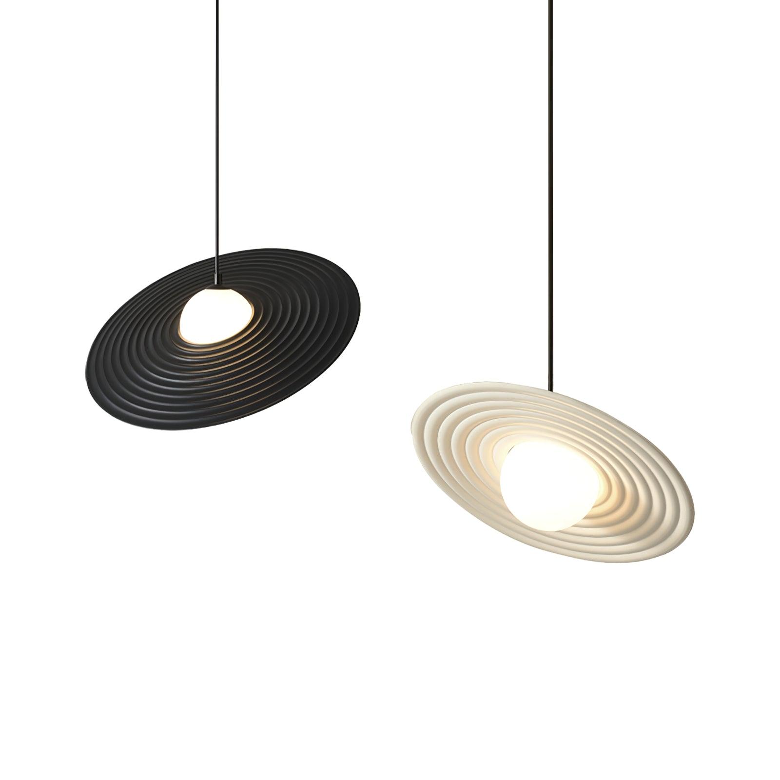 Lustra Pendelleuchte PE Plate Weiß und Schwarz-Letslighting