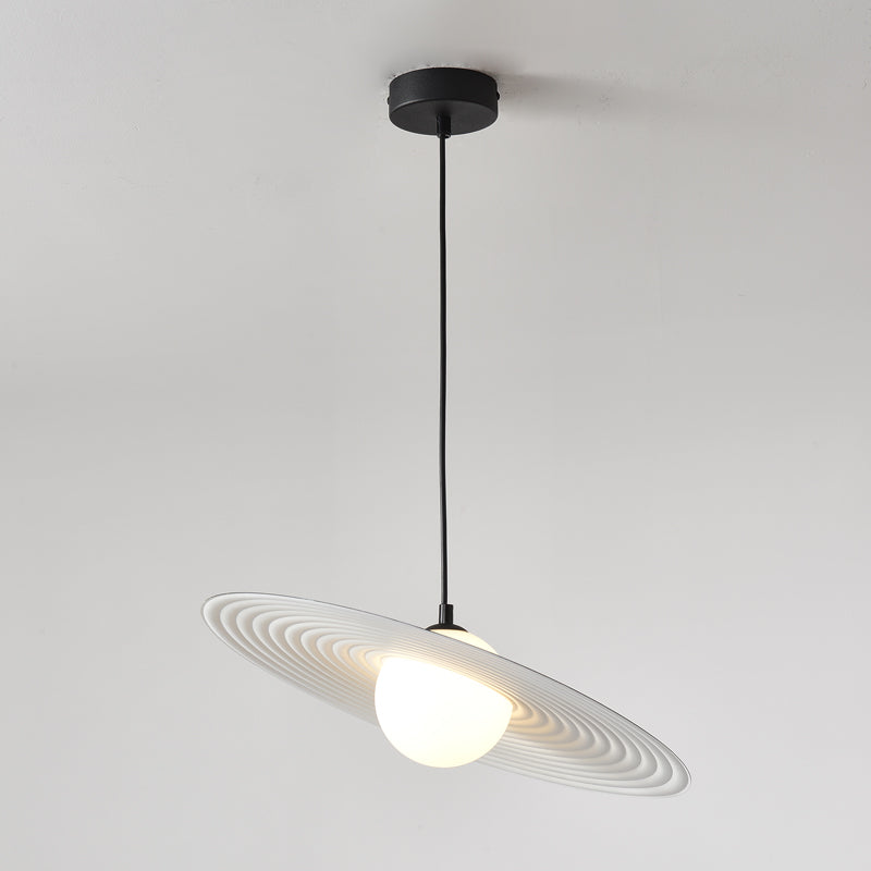 Lustra Pendelleuchte PE Plate Weiß und Schwarz-Letslighting