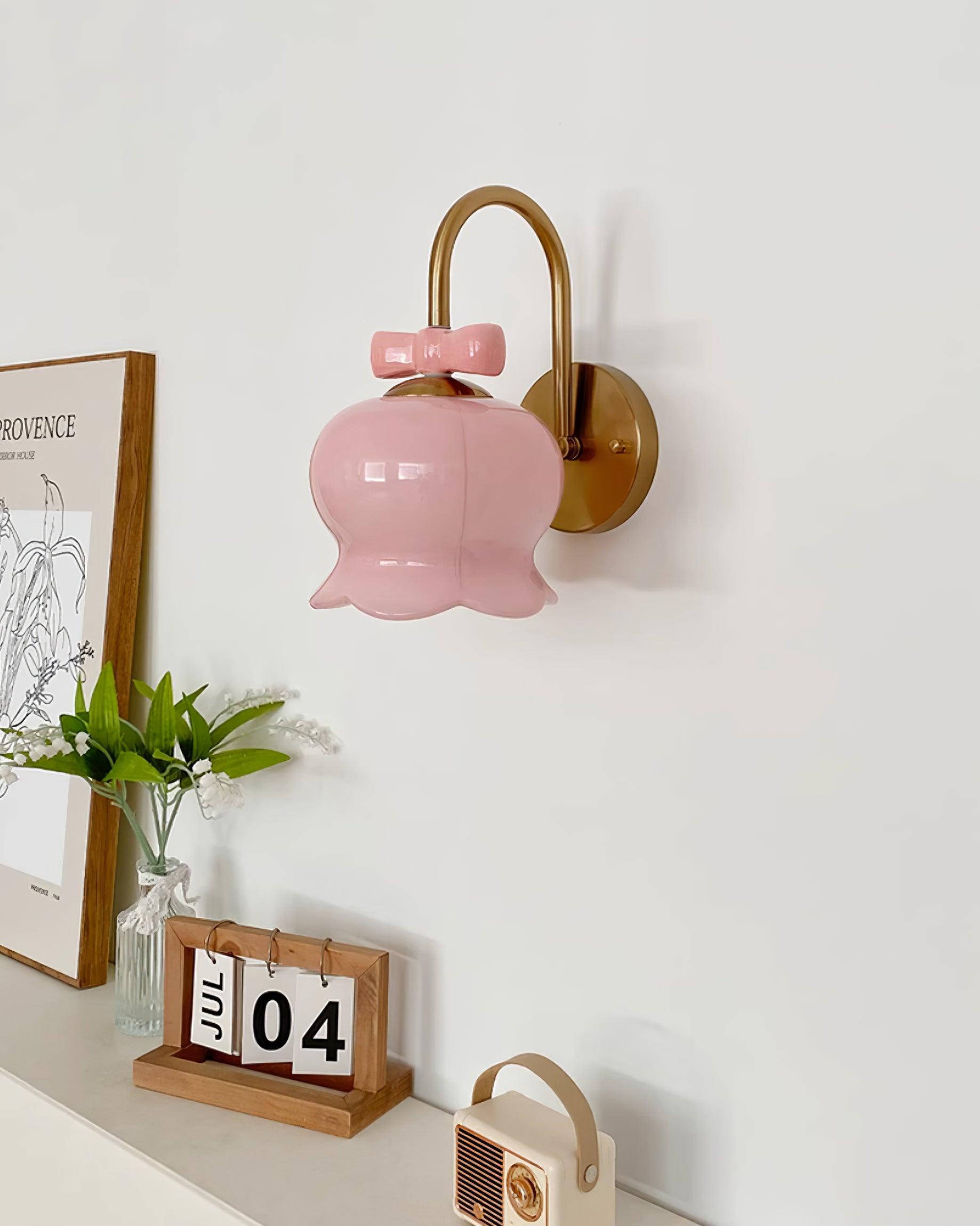 Wandleuchte Schleife Akzent Glocken Glas Schirm Verspielt Modern Kinderzimmer-Letslighting
