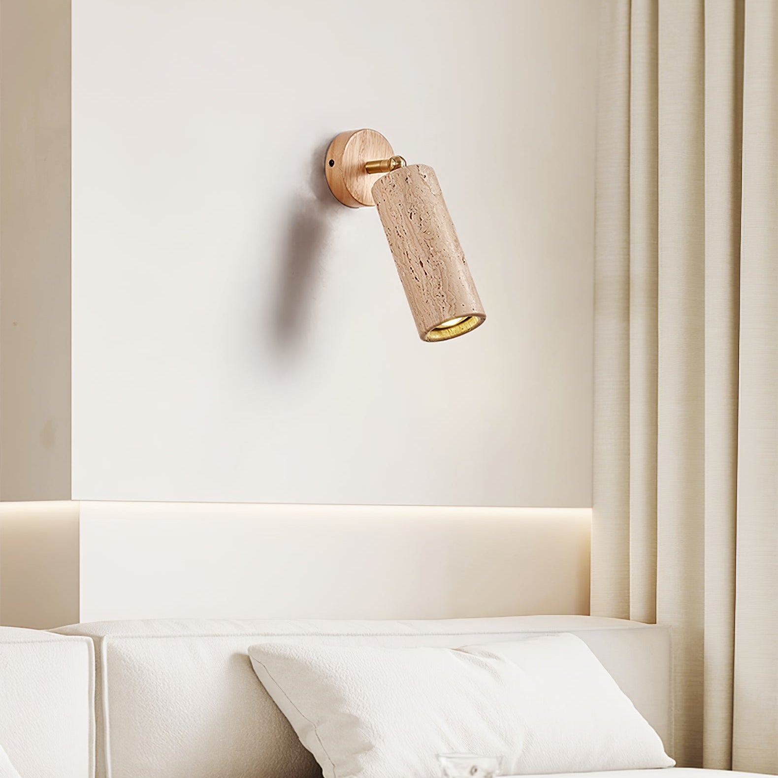 Erzorus Minimalist Travertine Wall Light - Neutralighting