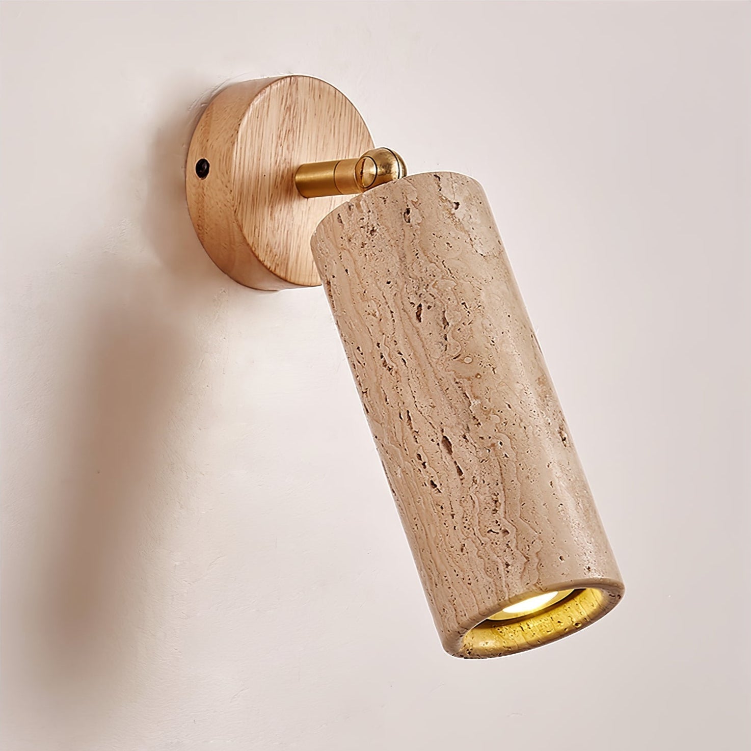 Erzorus Minimalist Travertine Wall Light - Neutralighting
