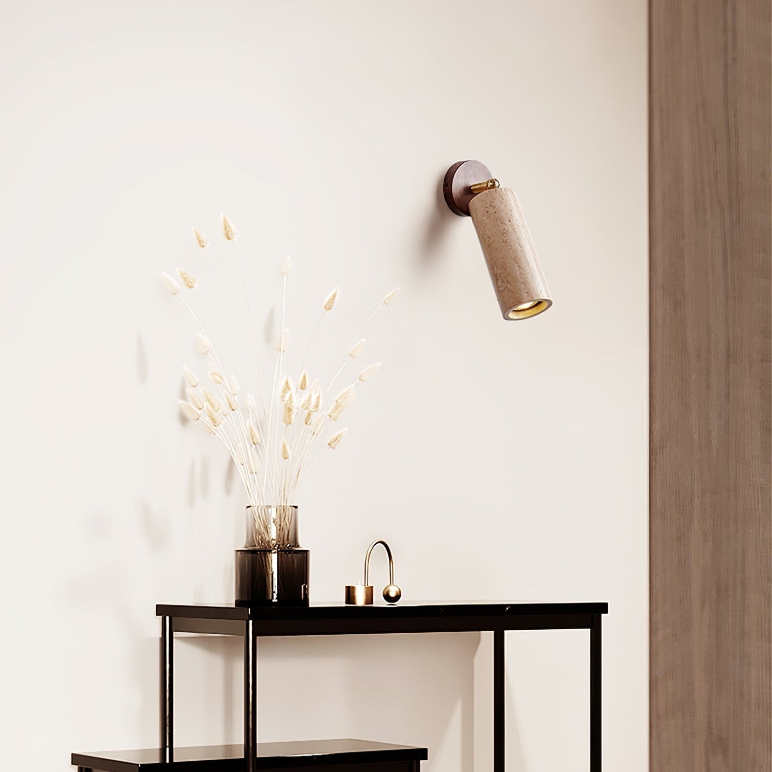 Erzorus Minimalist Travertine Wall Light - Neutralighting