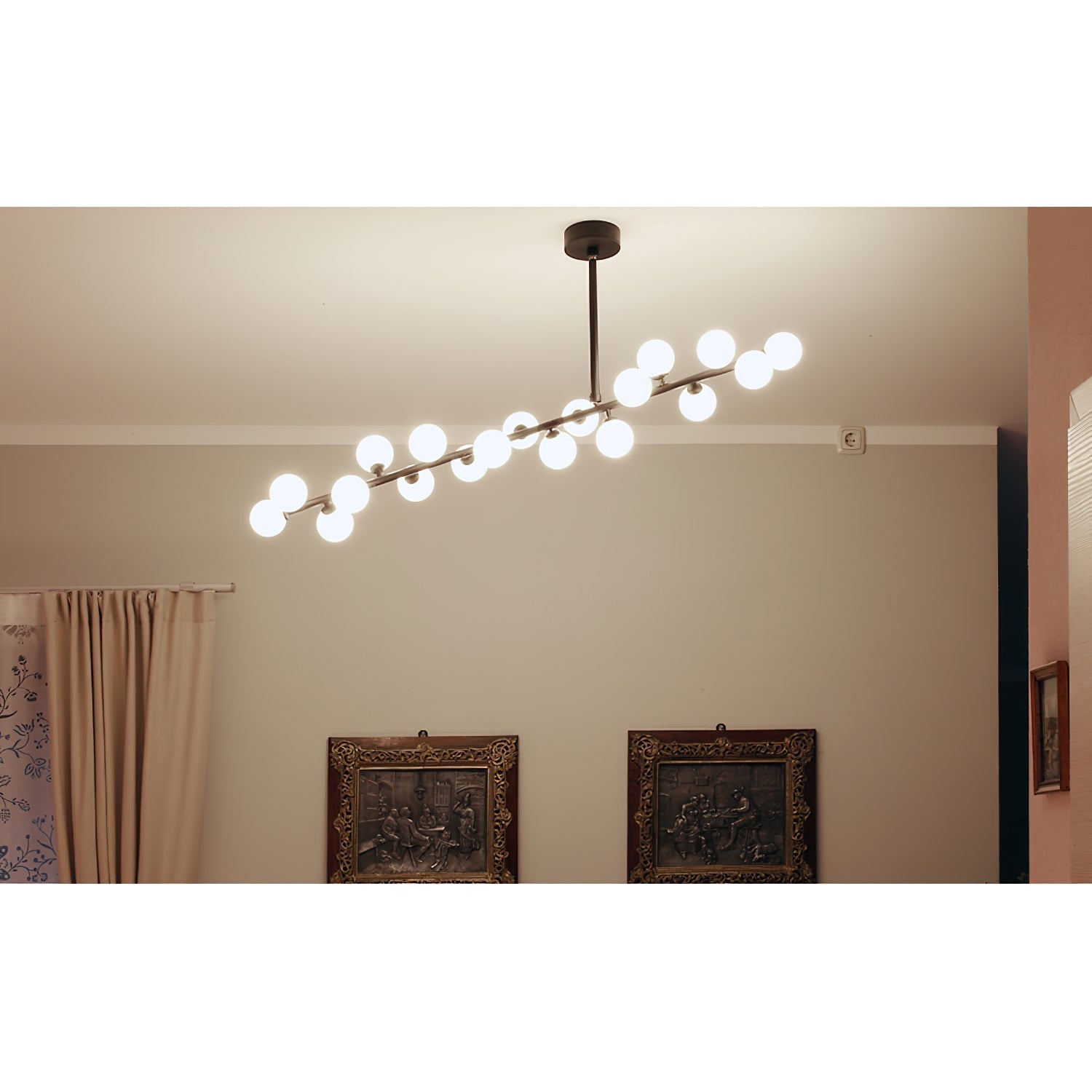 Eshair Moderner Eleganter Messing-Glas-Kronleuchter-Letslighting