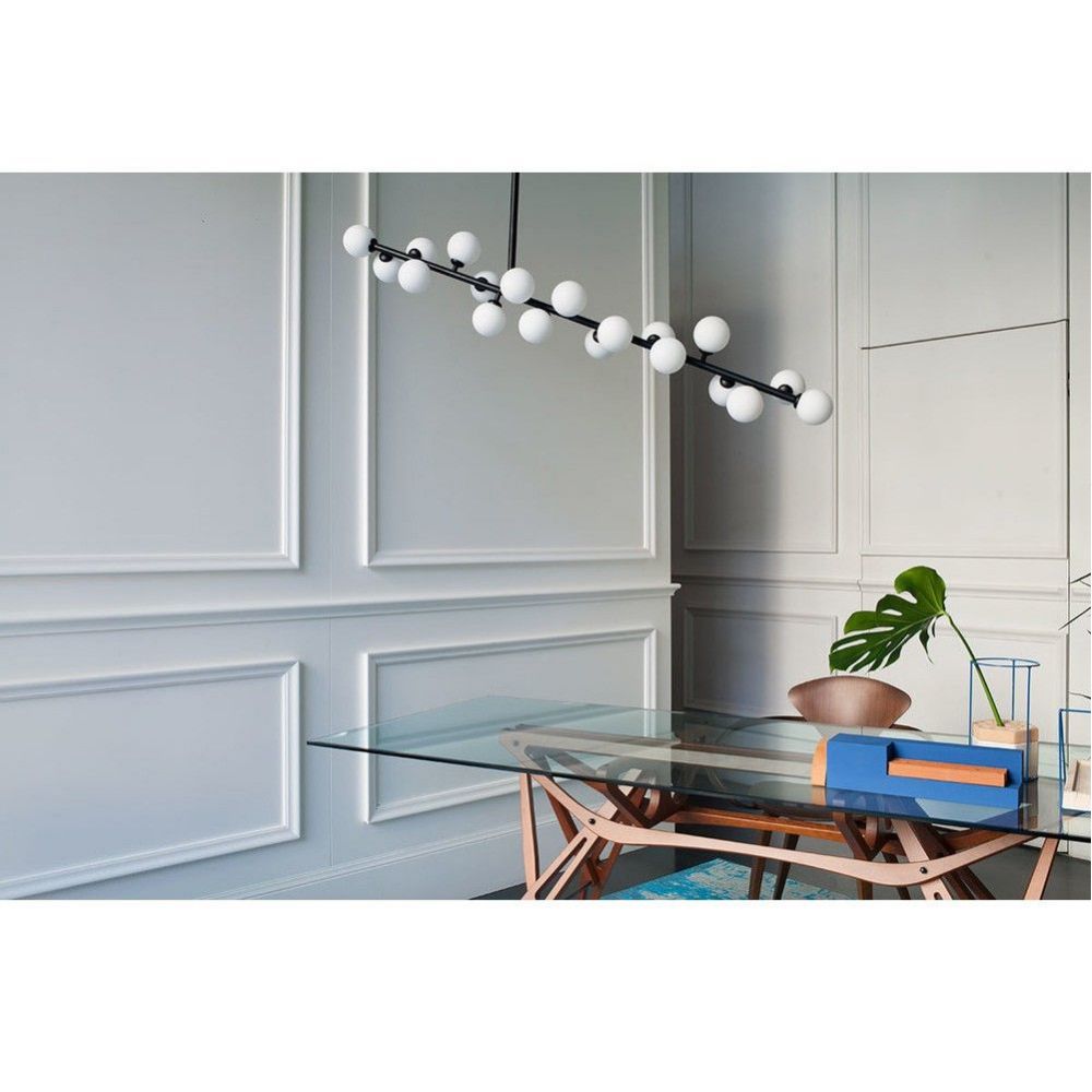 Eshair Moderner Eleganter Messing-Glas-Kronleuchter-Letslighting