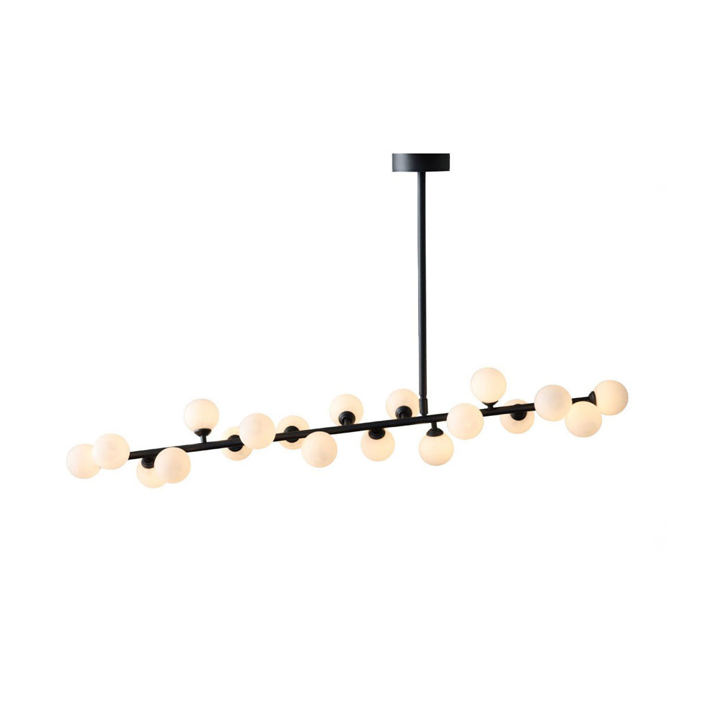 Eshair Moderner Eleganter Messing-Glas-Kronleuchter-Letslighting