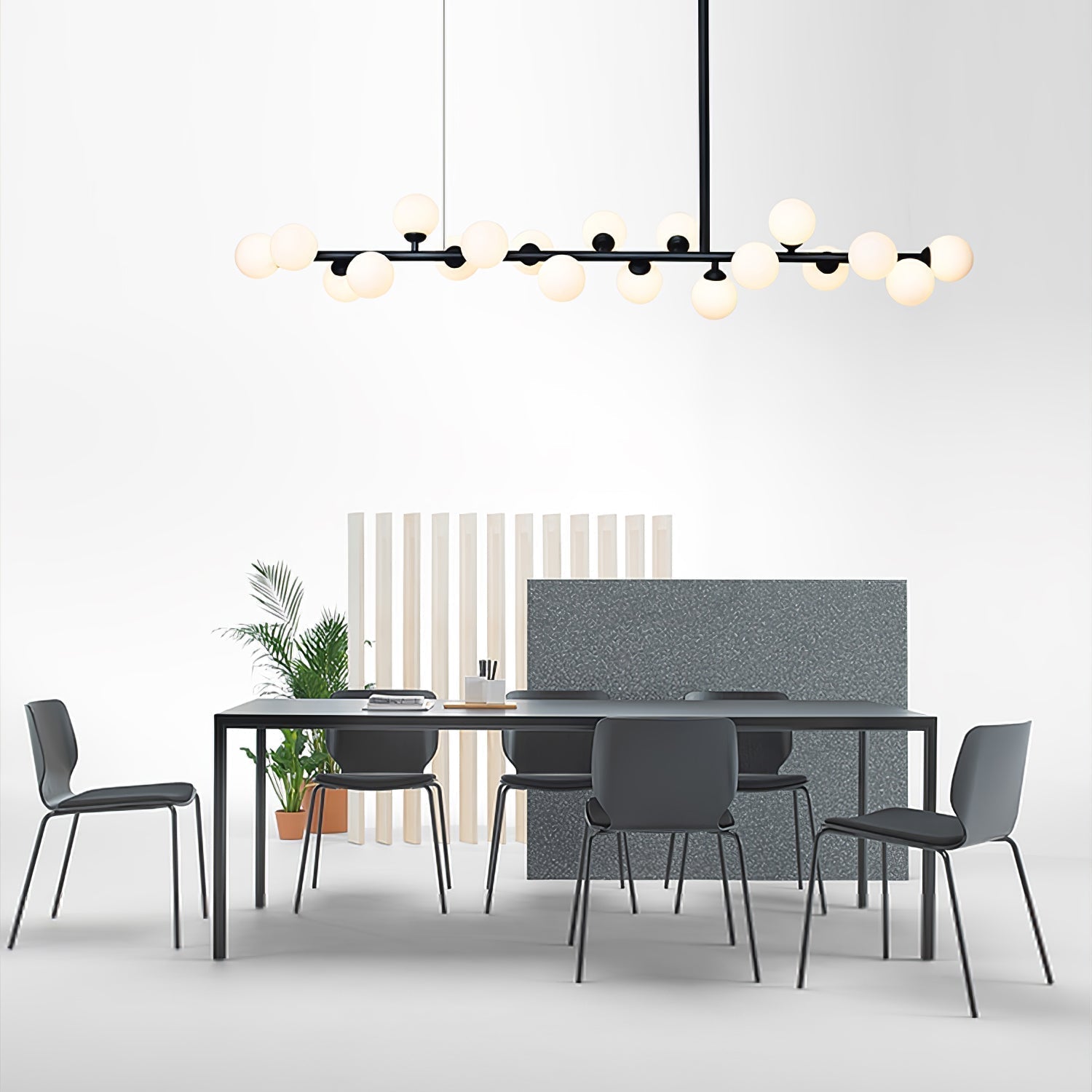 Lumiray Schwarze lineare Kugel-Pendelleuchte-Letslighting