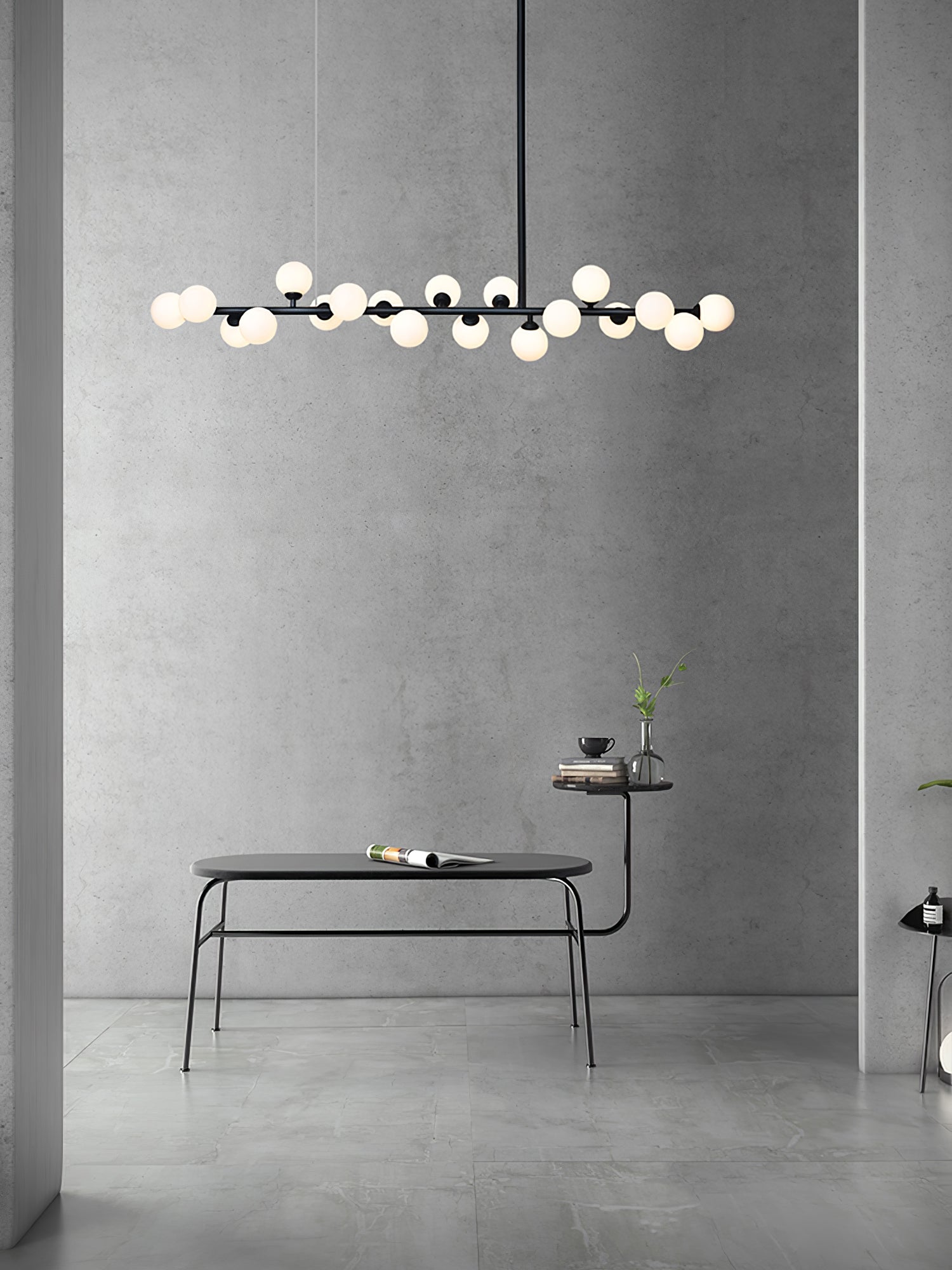 Lumiray Schwarze lineare Kugel-Pendelleuchte-Letslighting