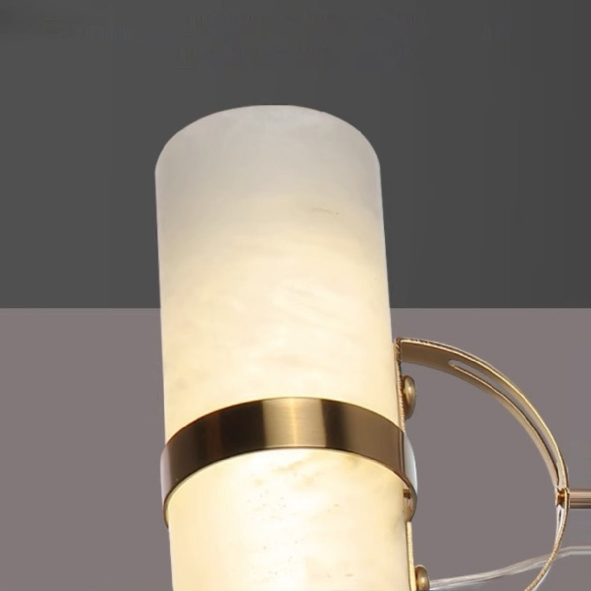 Atheor Modern Minimalist Cylindrical Metal Alabaster Pendant Light - Letslighting
