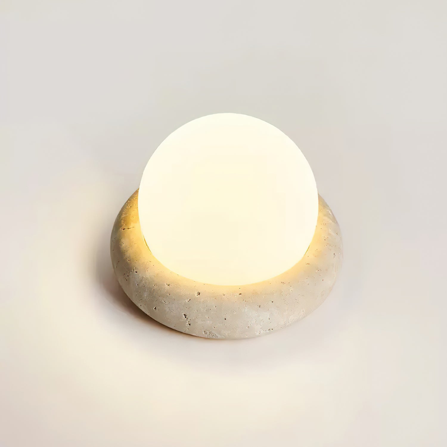 Riita Travertine Globe Table Lamp Mini Maga - Letslighting