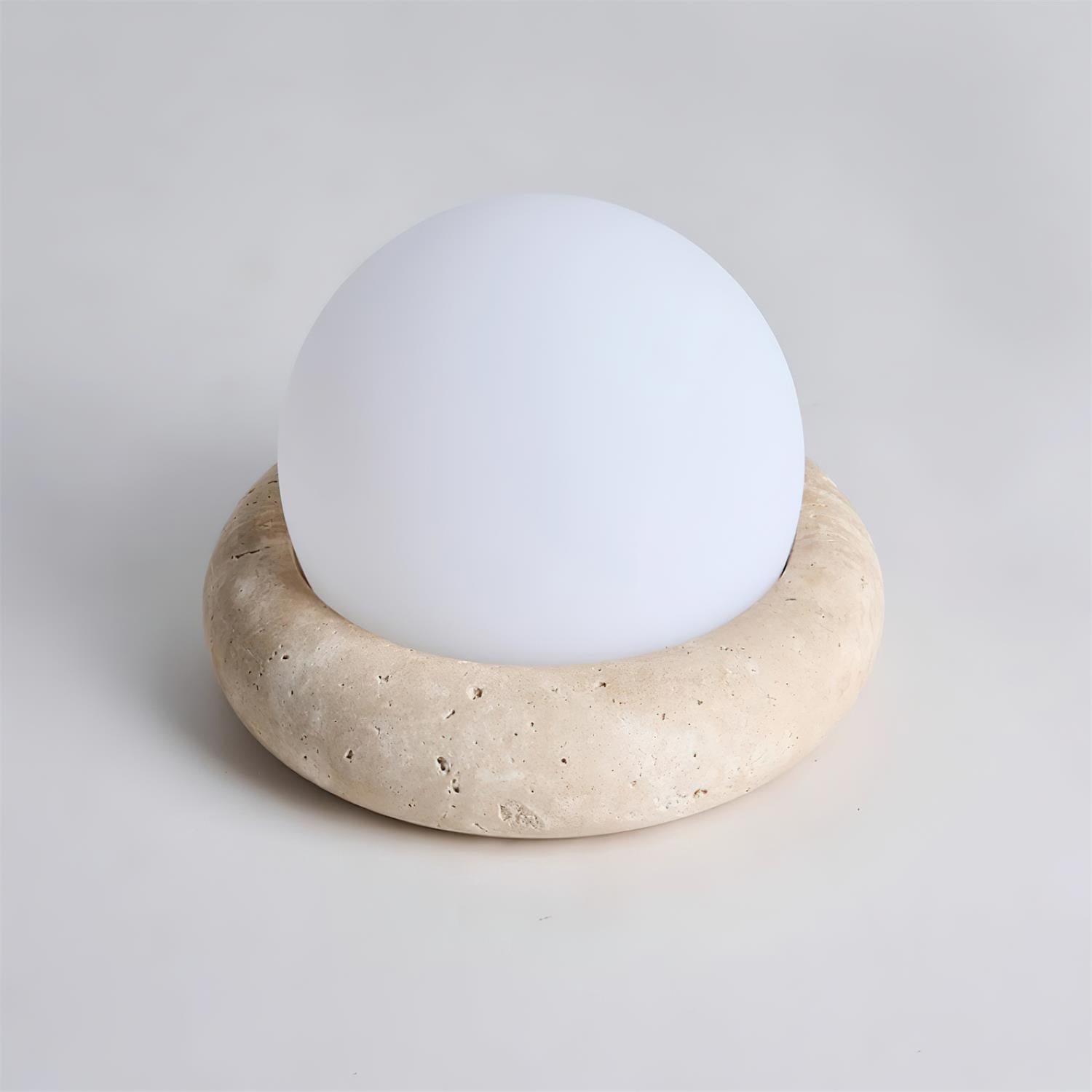 Riita Travertine Globe Table Lamp Mini Maga - Letslighting