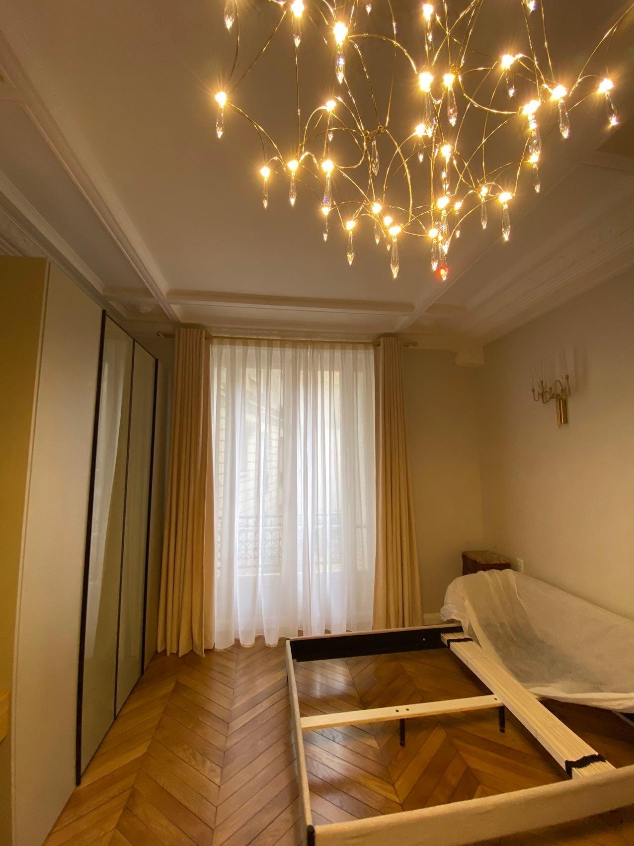 Lustra Kronleuchter Edelstahl Kristallnetz-Letslighting
