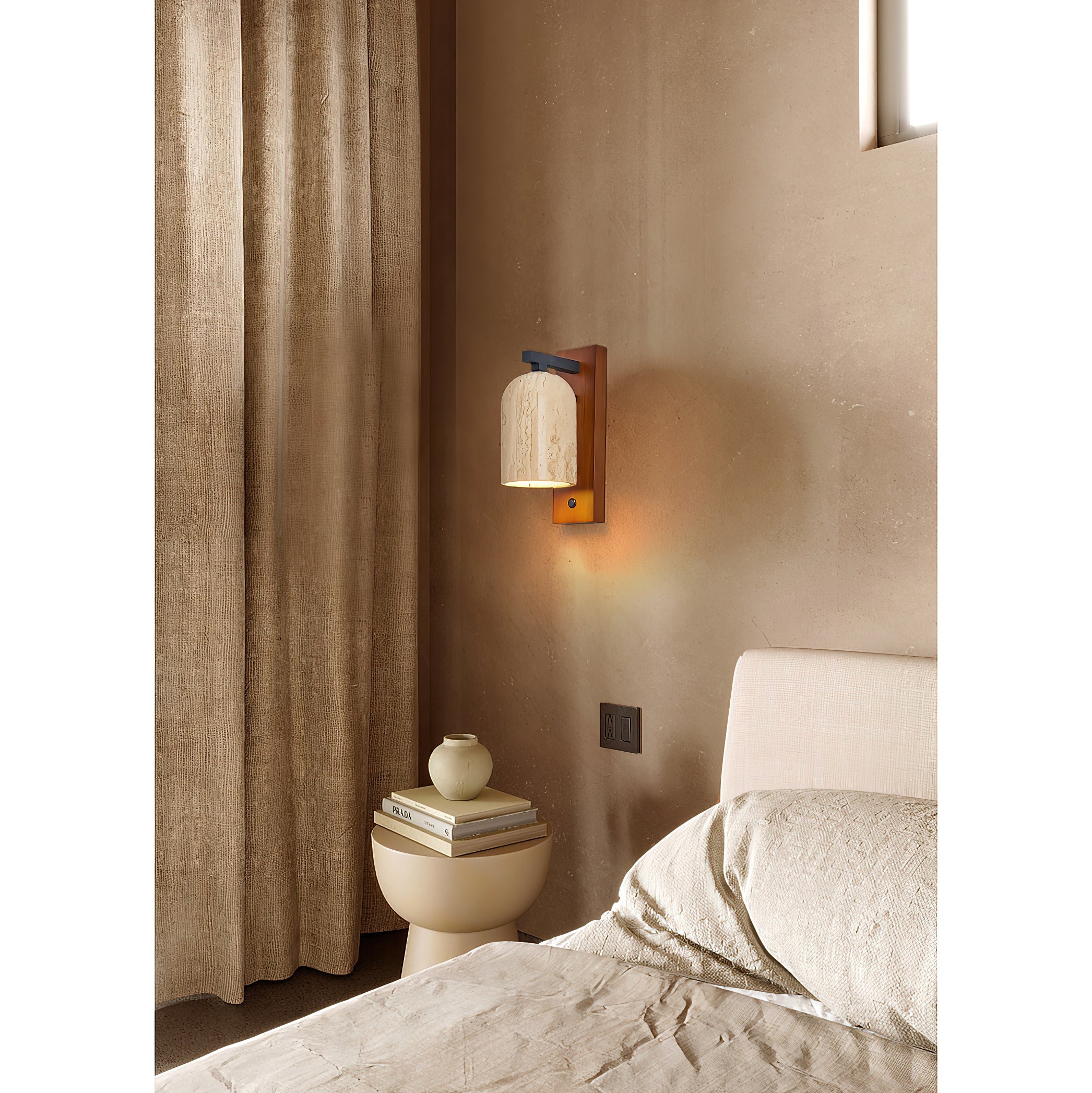 Cevenia Art Classic Natural Travertine Wall Lamp - Letslighting