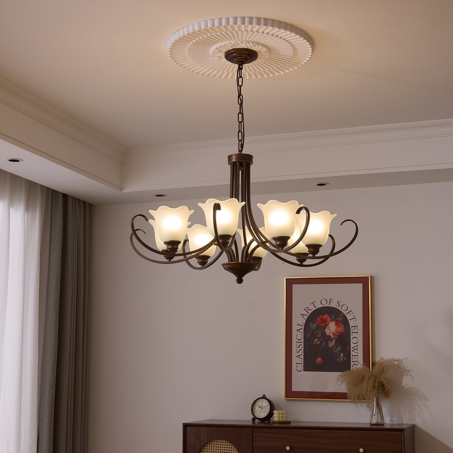 Mireille Floral Chandelier - Blowlighting