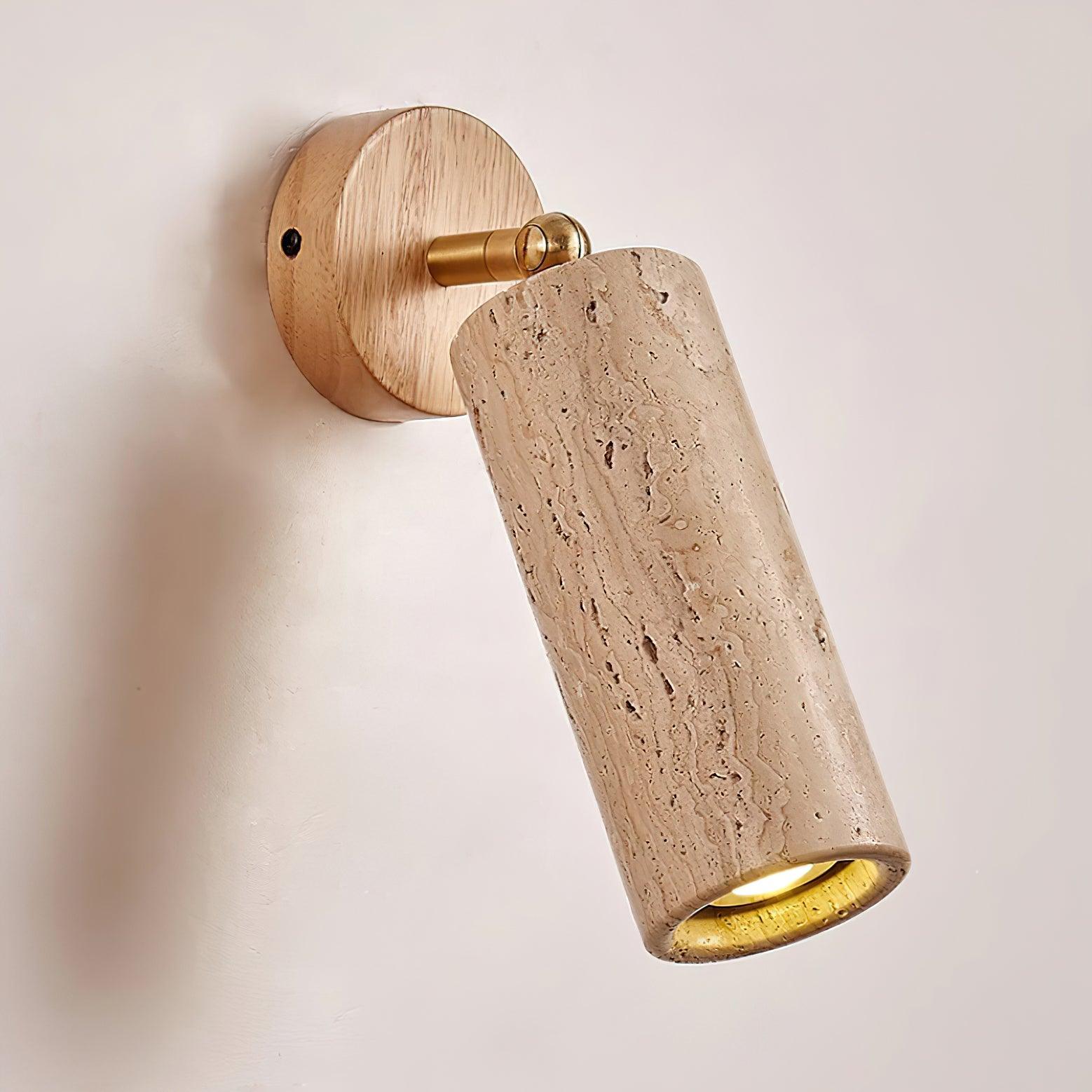 Travion Adjustable Travertine Wall Sconce - Letslighting