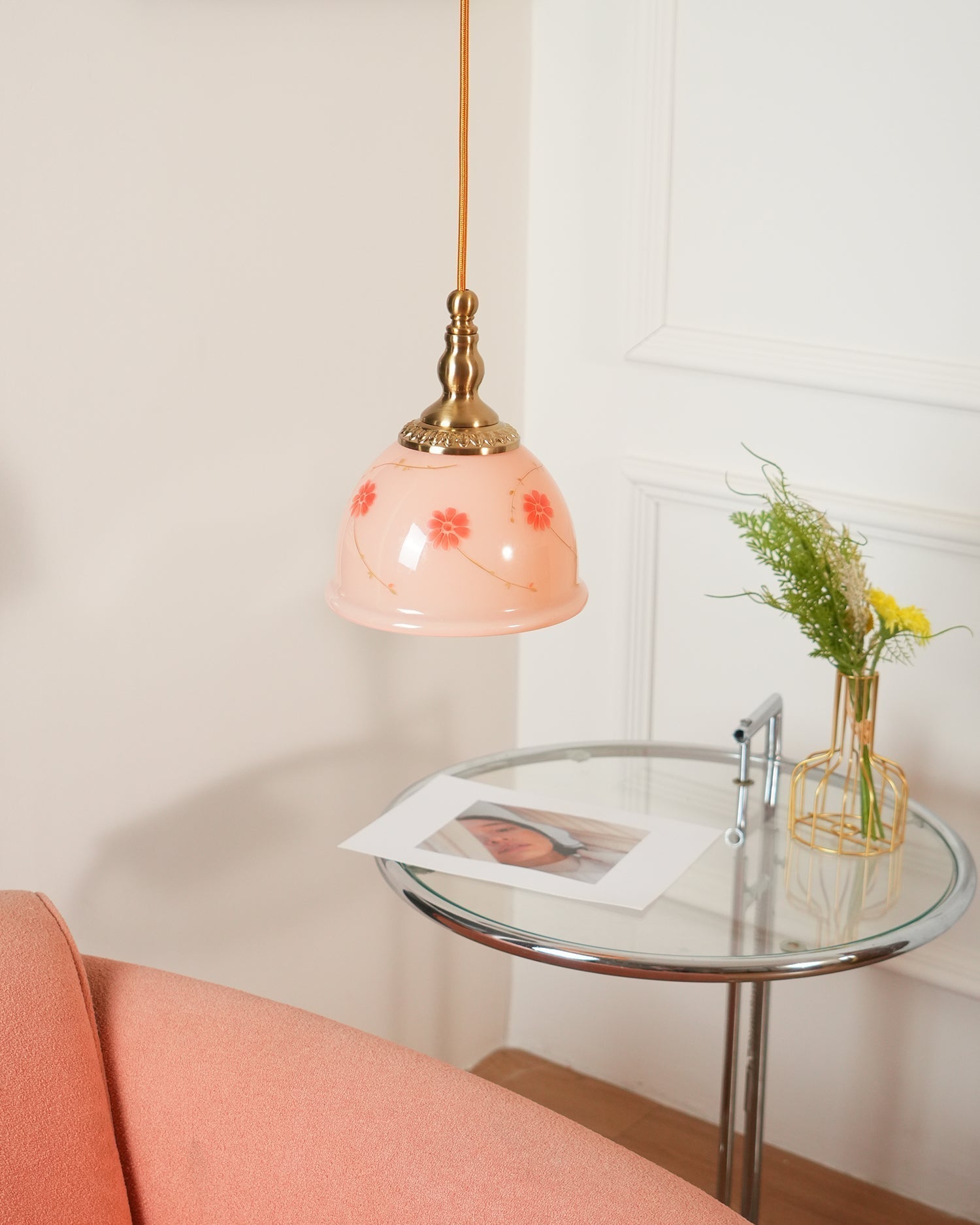 Rowan Vintage Pendelleuchte aus Messing und Glas-Letslighting