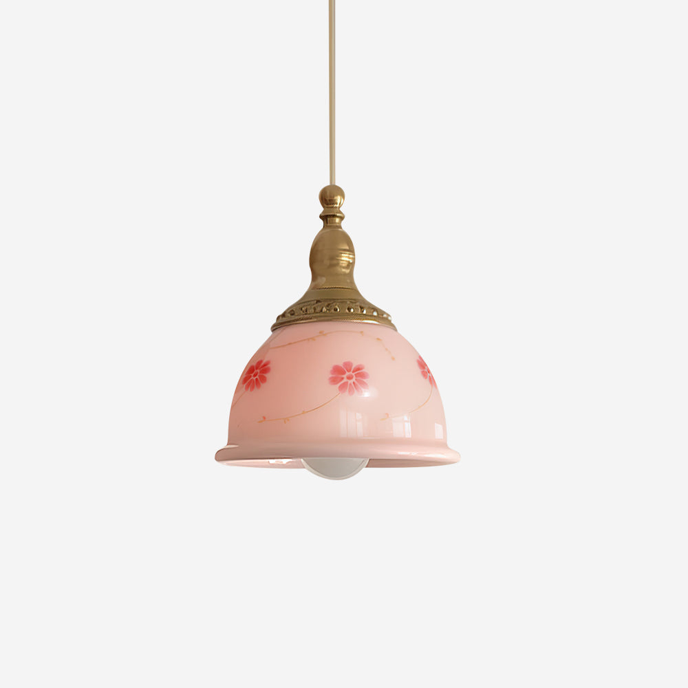 Rowan Vintage Pendelleuchte aus Messing und Glas-Letslighting