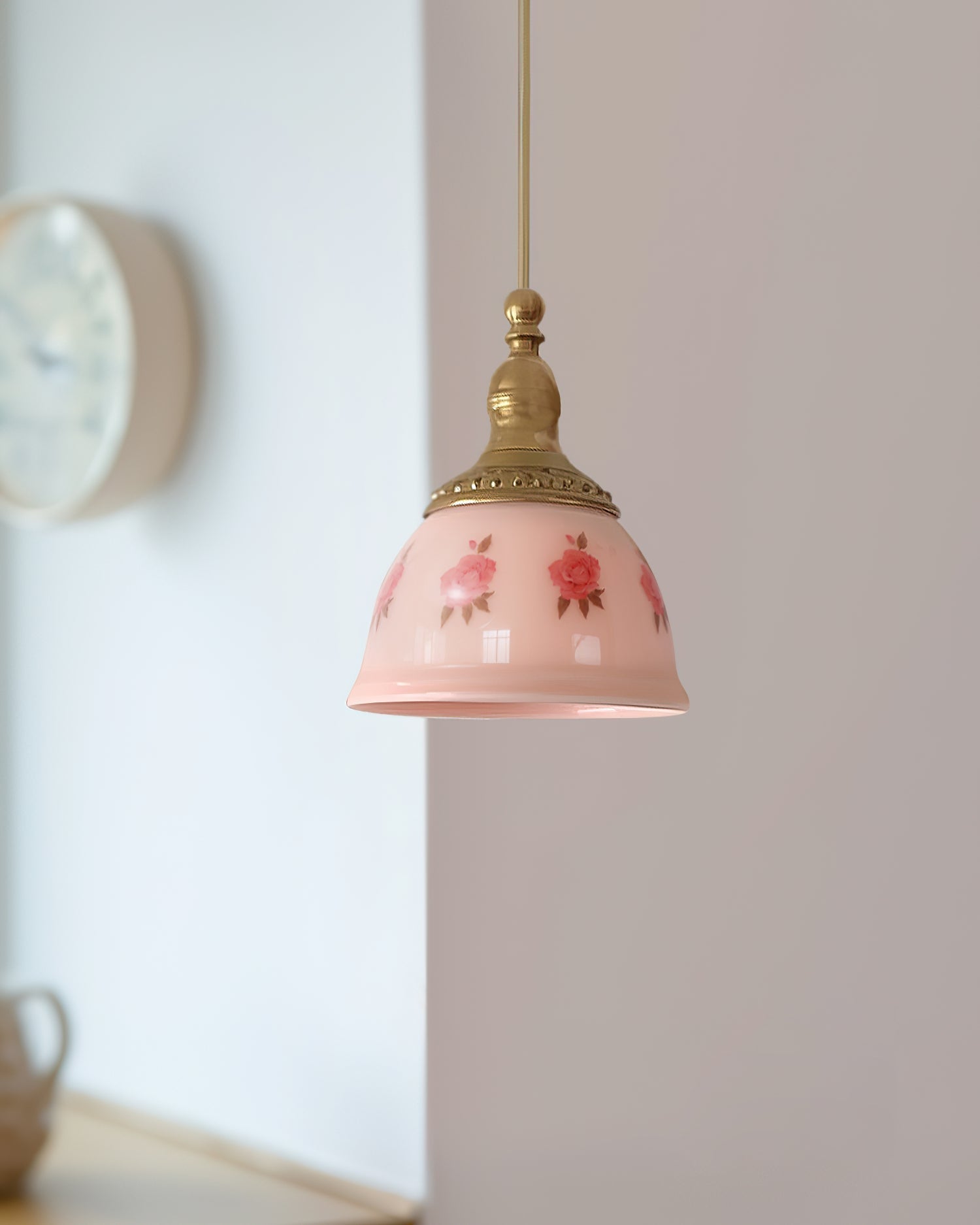 Rowan Vintage Pendelleuchte aus Messing und Glas-Letslighting