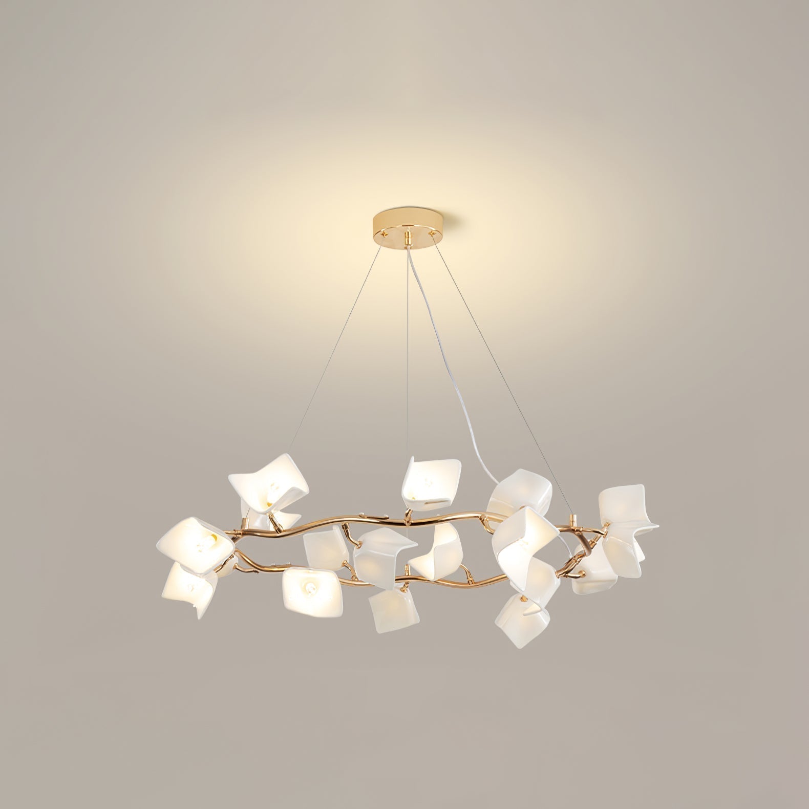 Arthearae Postmoderner Luxus-Kronleuchter aus Flora-Keramik-Letslighting